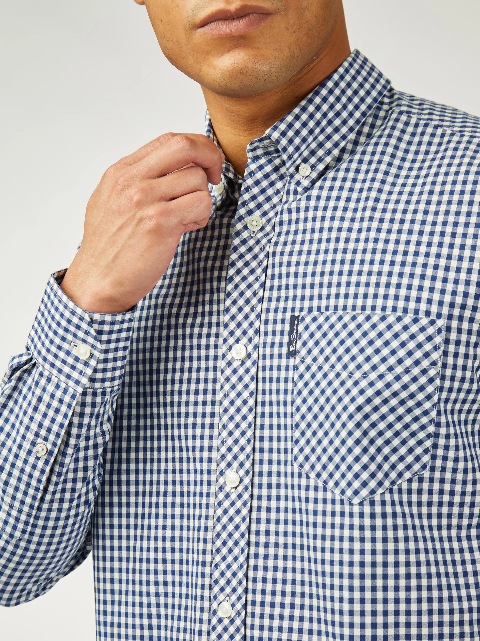 Signature Gingham Long Sleeve - Dark Blue sold by Ben Sherman product image thumbnail 4