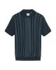 Birdseye Stripe Polo - Dark Navy sold by Ben Sherman