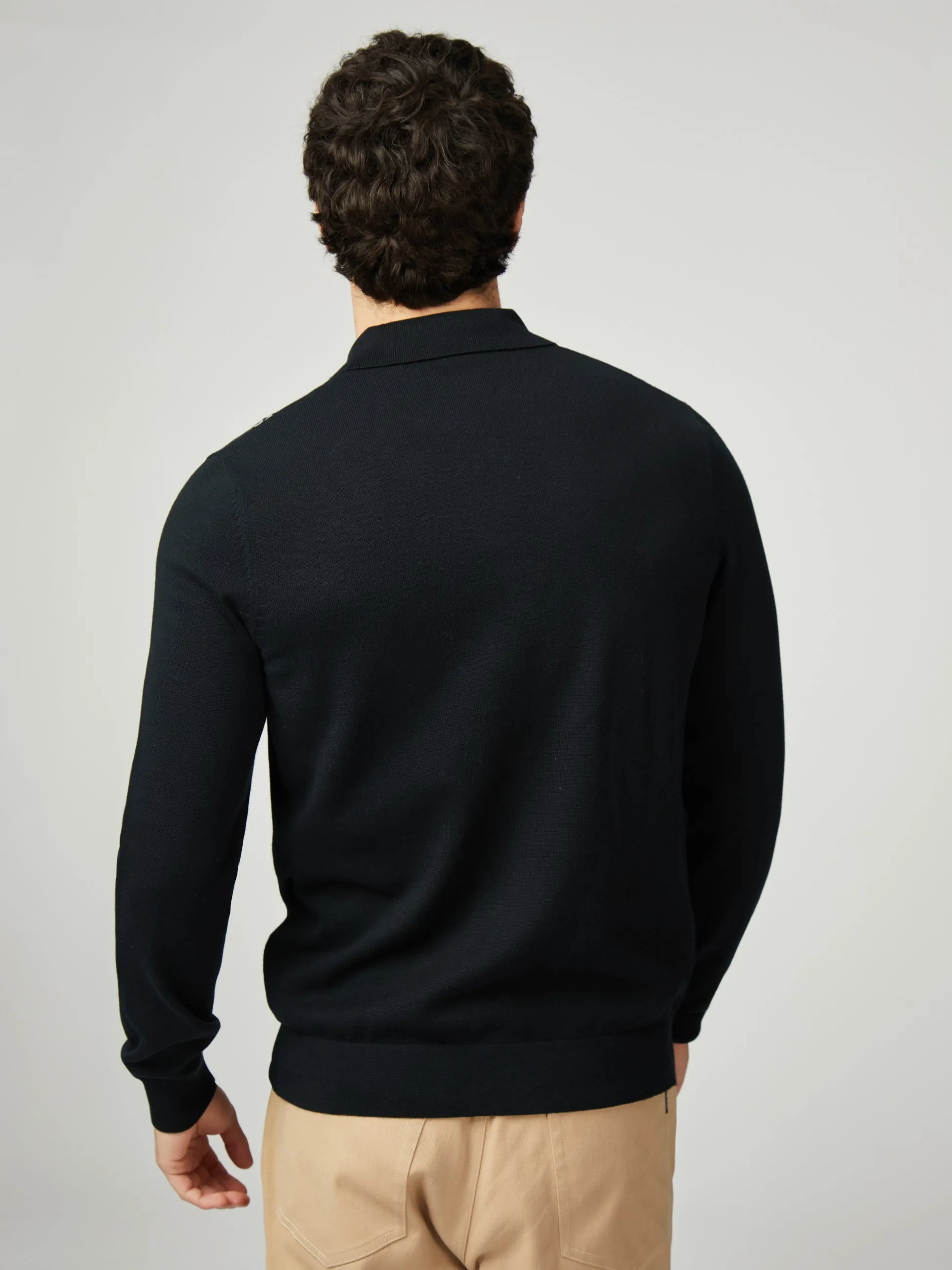 Ace Cafe Chequerboard Button Through Polo - Black sold by Ben Sherman product image thumbnail 3