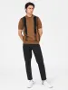 Intarsia Stripe Knit Polo - Ginger sold by Ben Sherman