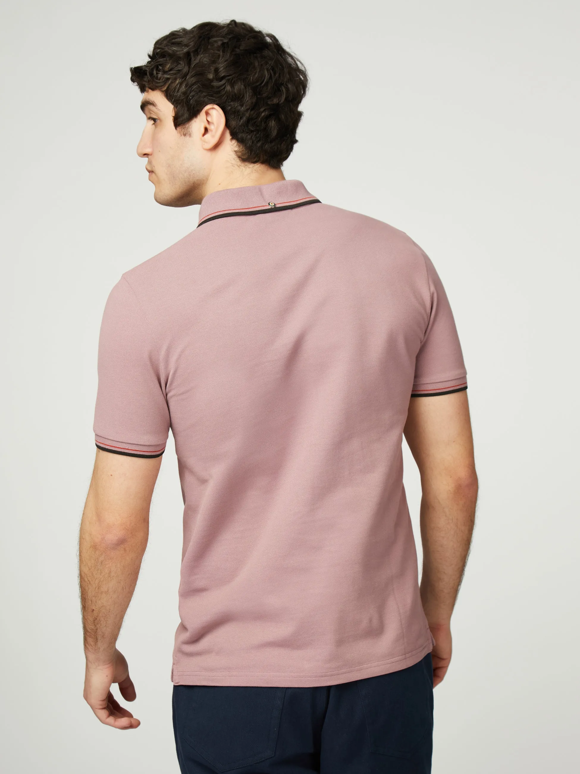 Signature Pique Polo - Grape sold by Ben Sherman product image thumbnail 3
