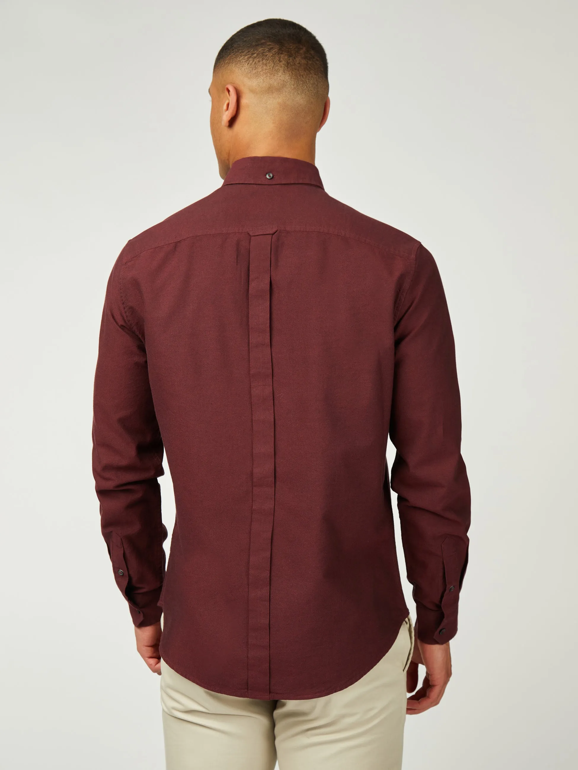 Signature Oxford Long Sleeve - Wine sold by Ben Sherman product image thumbnail 3