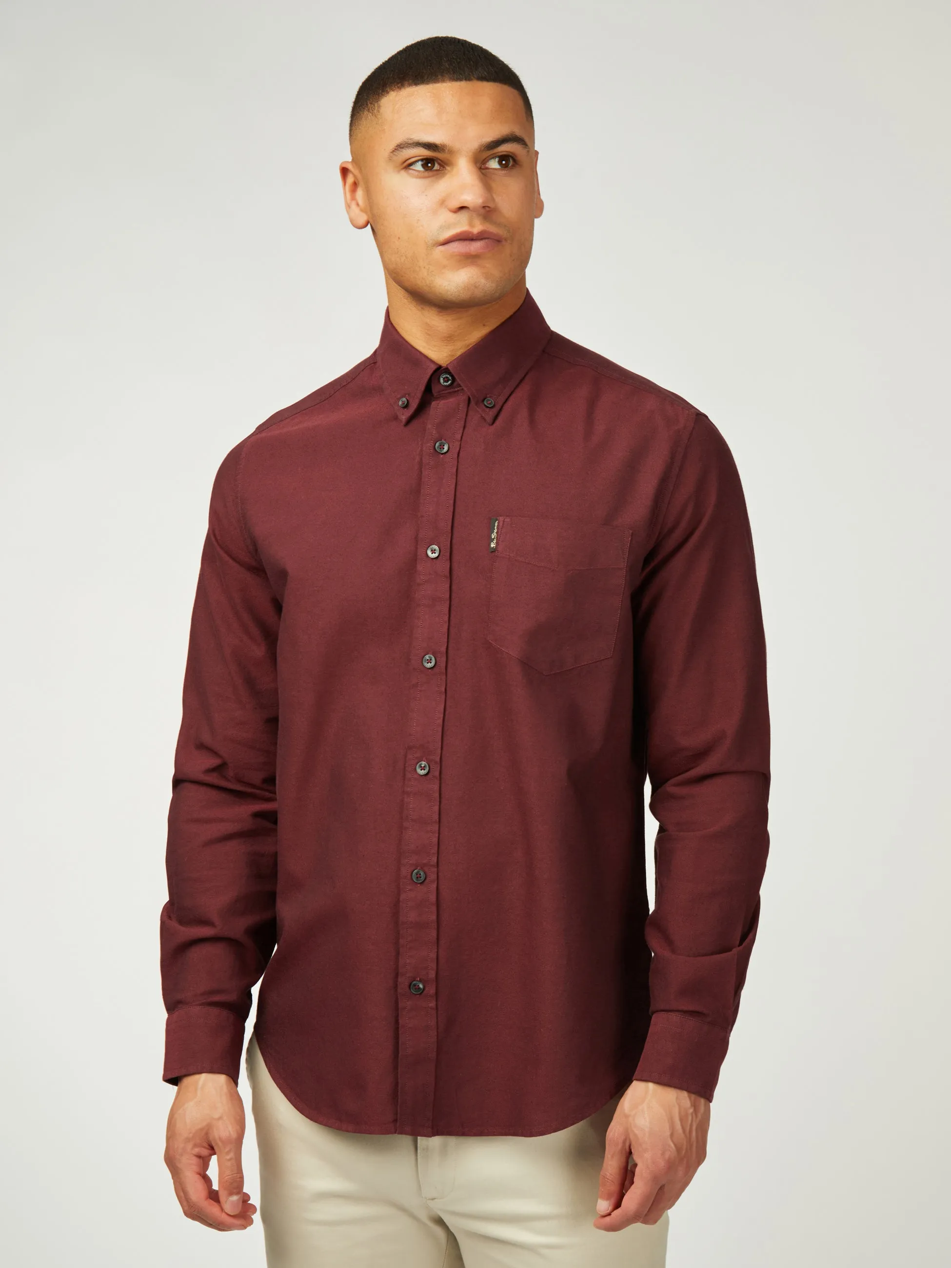 Signature Oxford Long Sleeve - Wine sold by Ben Sherman