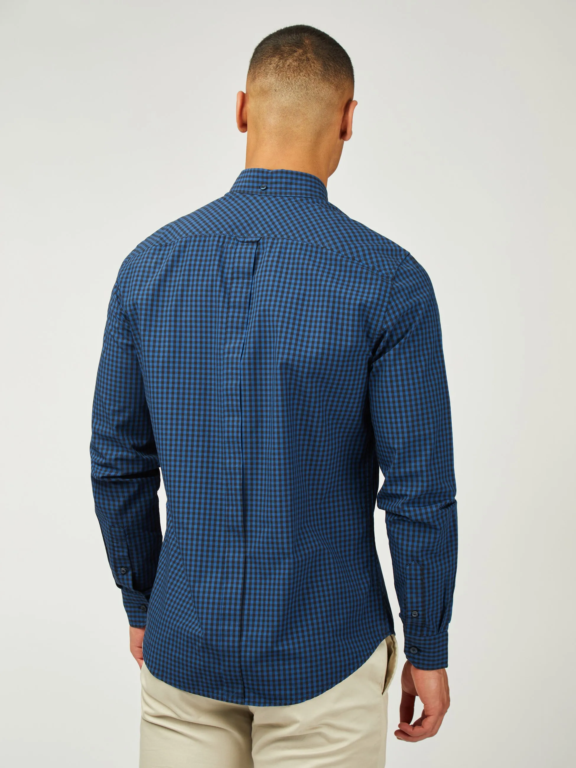Signature Gingham Long Sleeve - Royal Blue sold by Ben Sherman product image thumbnail 3