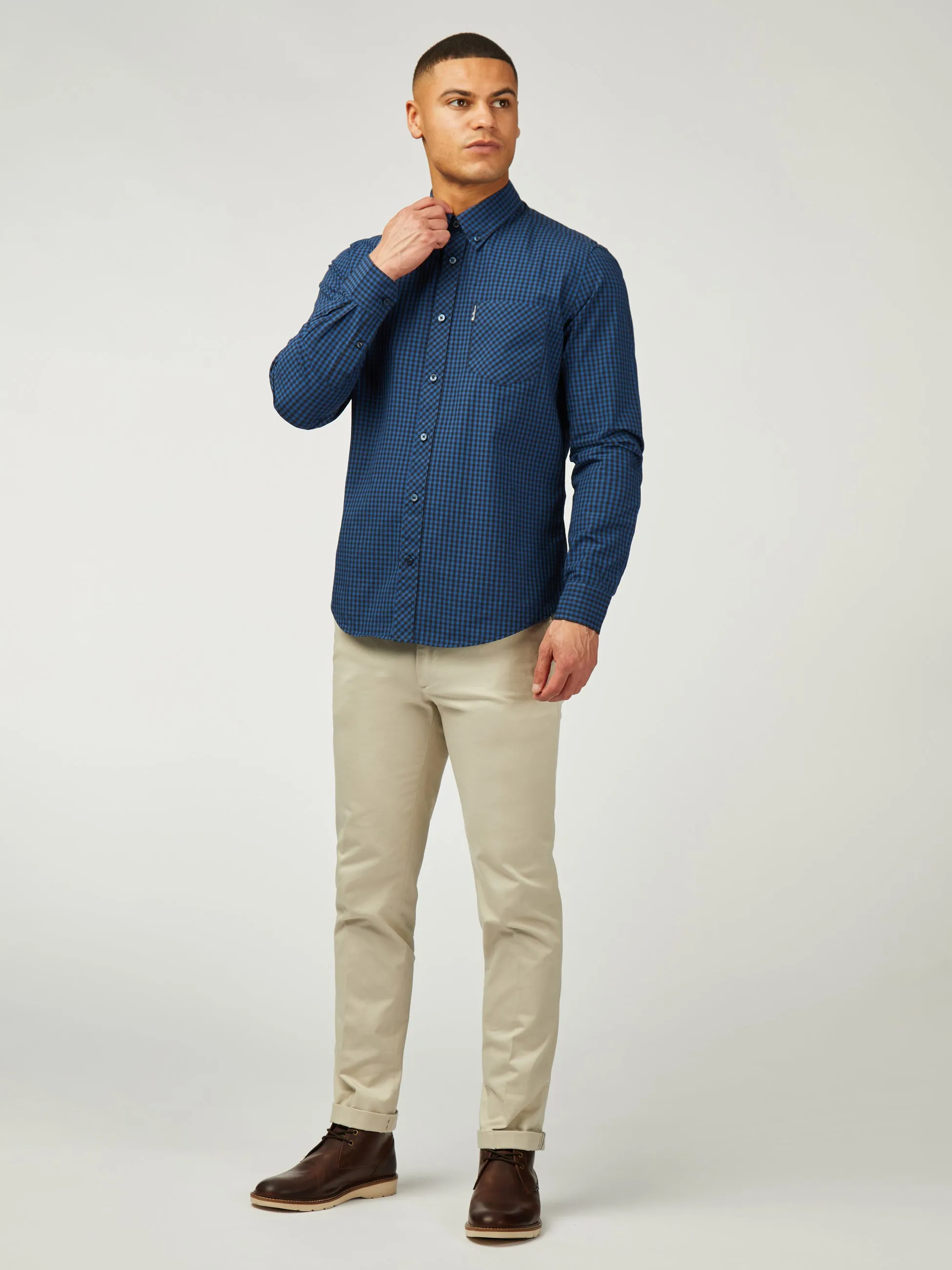 Signature Gingham Long Sleeve - Royal Blue sold by Ben Sherman product image thumbnail 2