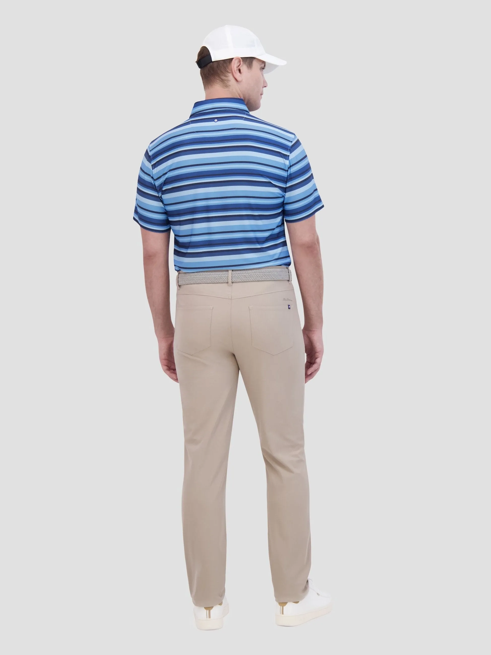 Multi Stripe Tech Jersey Sports Fit Polo - Sea sold by Ben Sherman product image thumbnail 3
