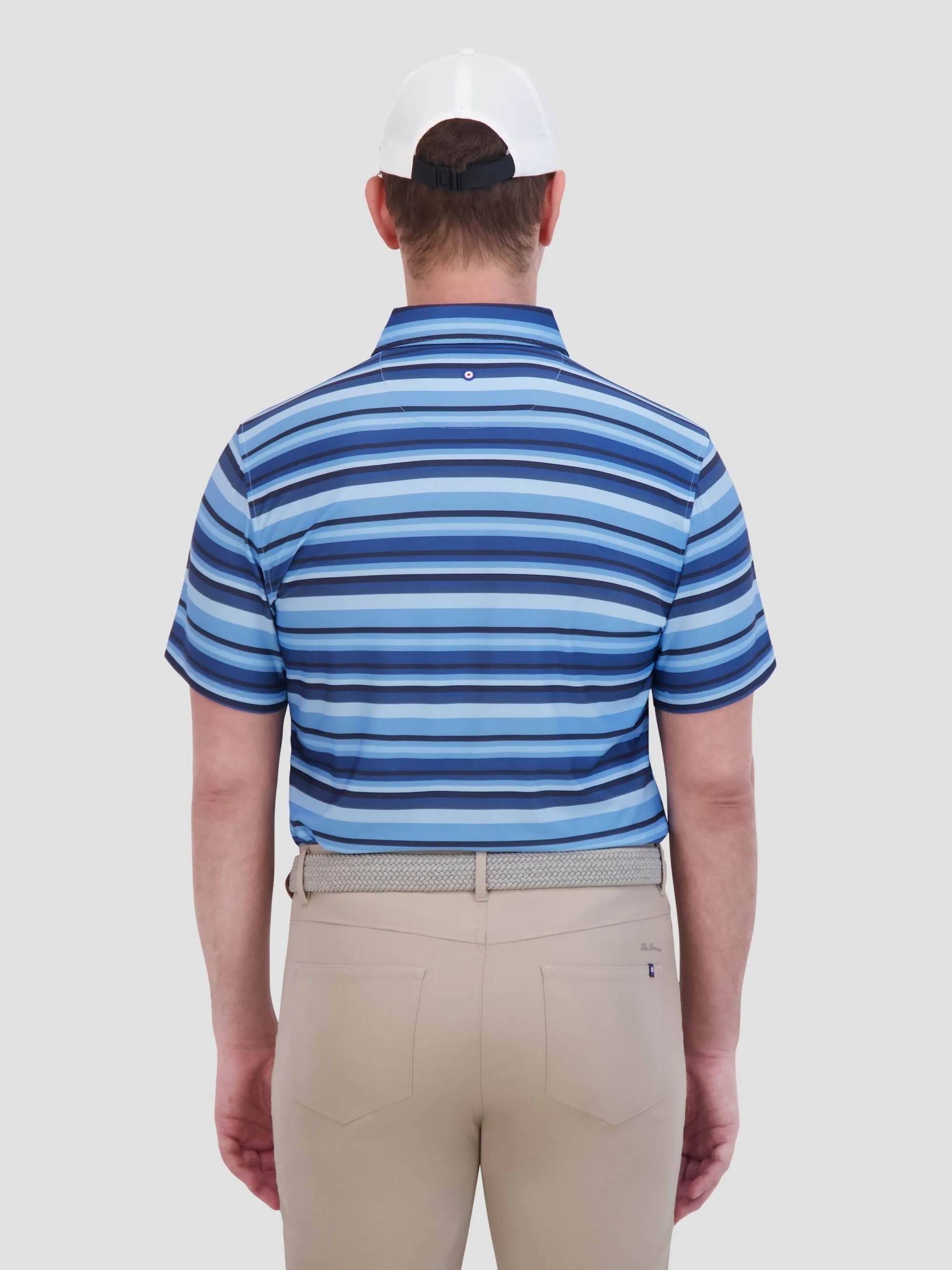 Multi Stripe Tech Jersey Sports Fit Polo - Sea sold by Ben Sherman product image thumbnail 5