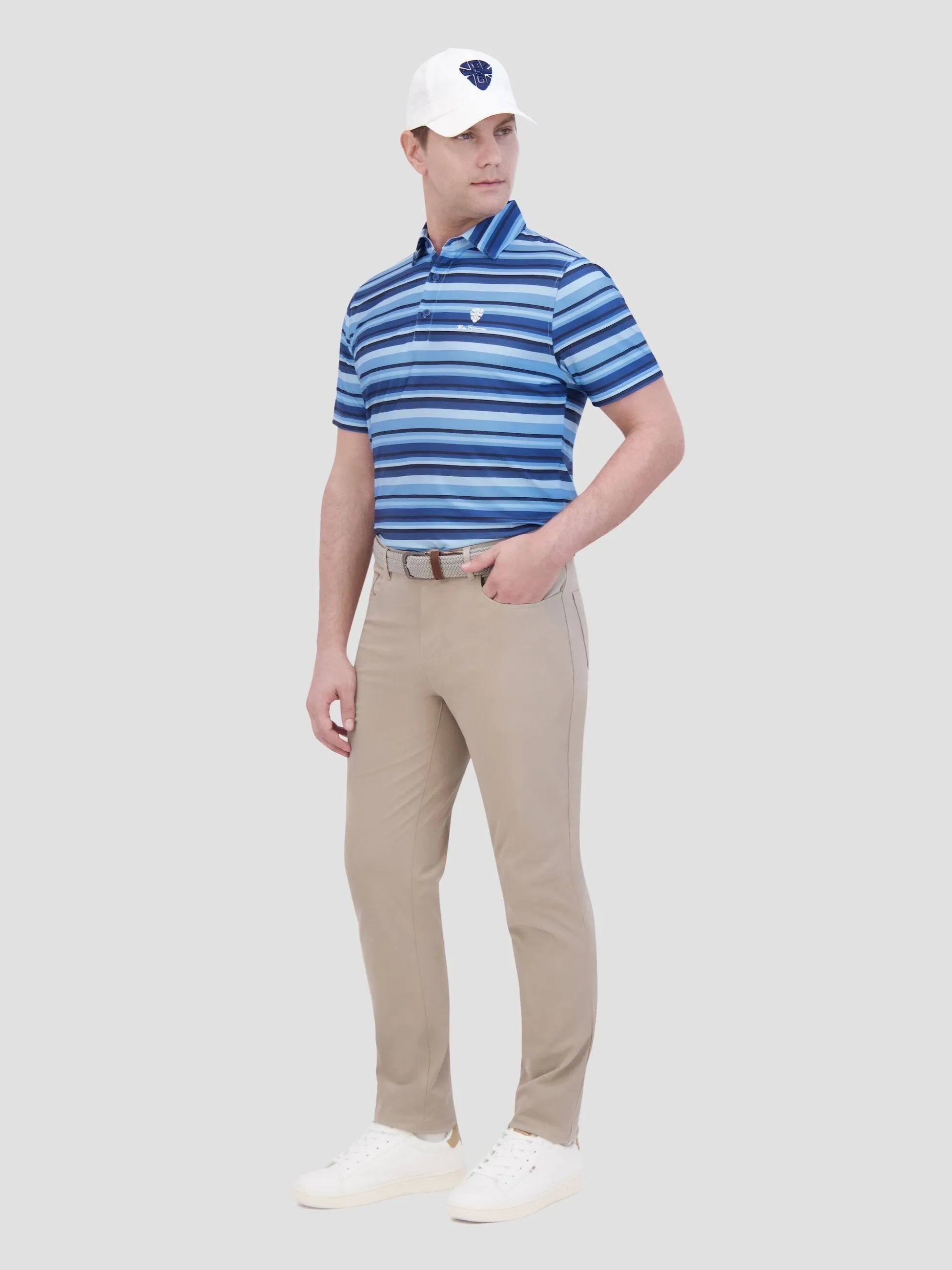 Multi Stripe Tech Jersey Sports Fit Polo - Sea sold by Ben Sherman product image thumbnail 2