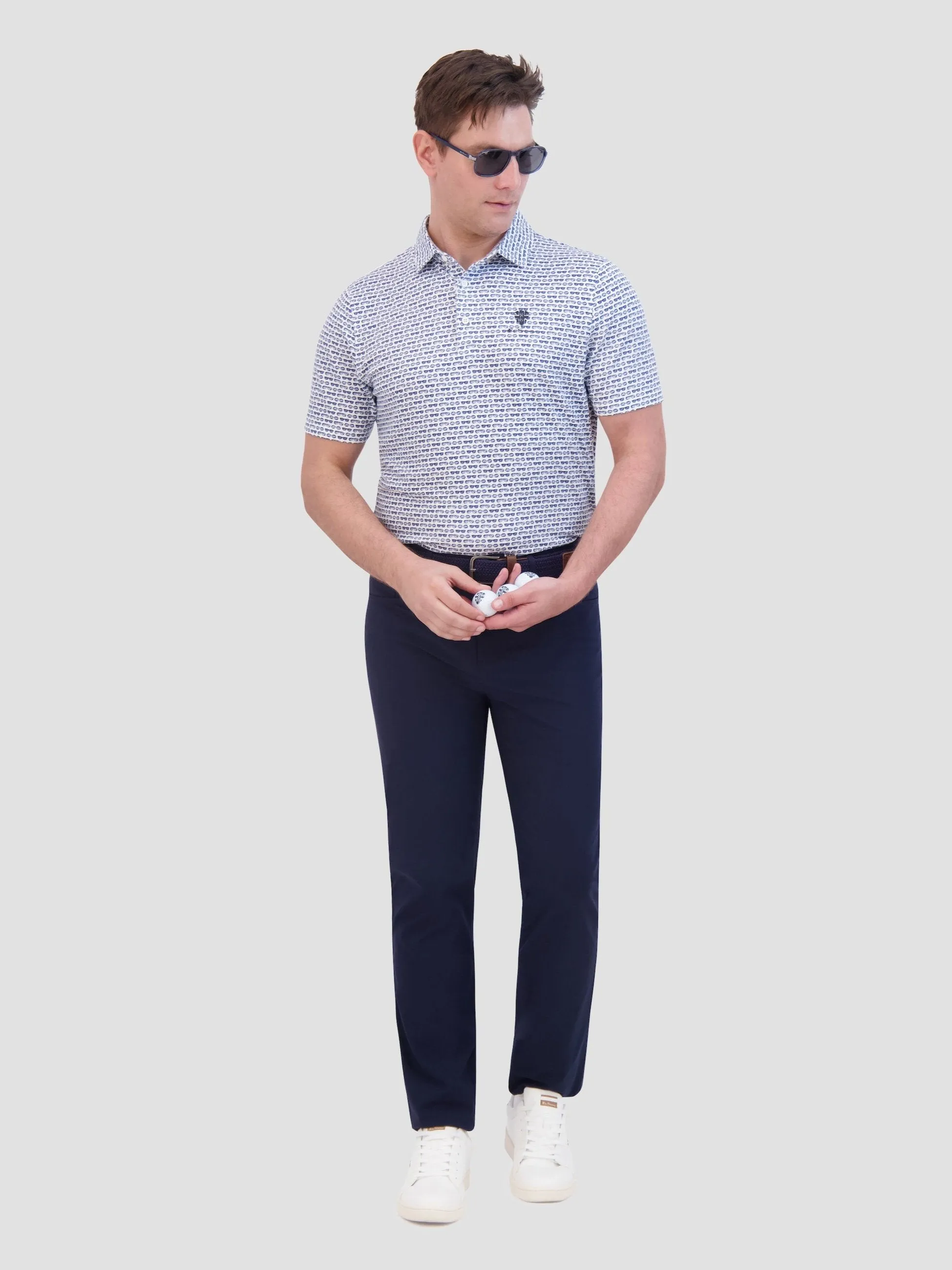 Shades Tech Terry Sports Fit Polo - Light Blue sold by Ben Sherman product image thumbnail 5