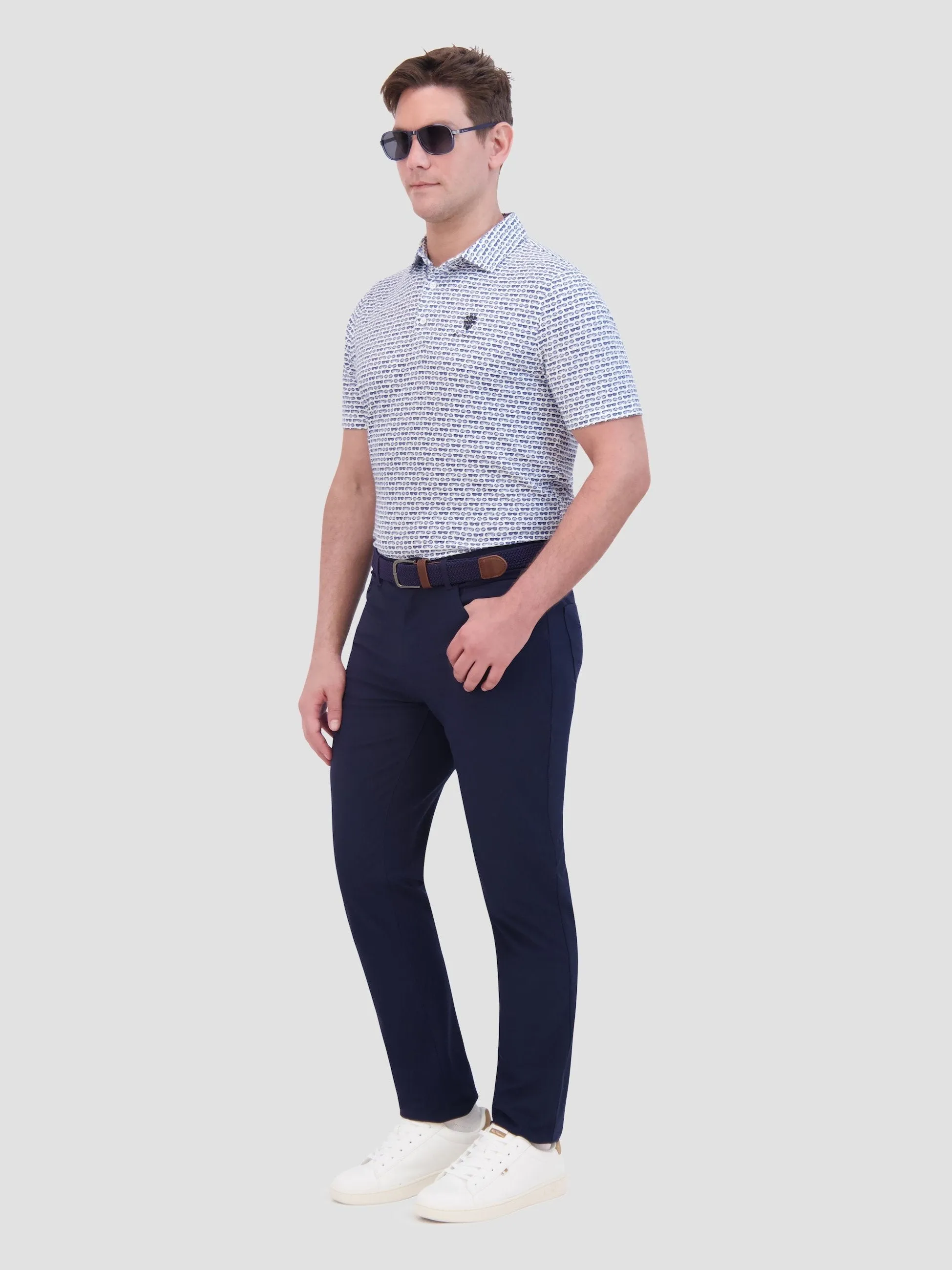 Shades Tech Terry Sports Fit Polo - Light Blue sold by Ben Sherman product image thumbnail 3