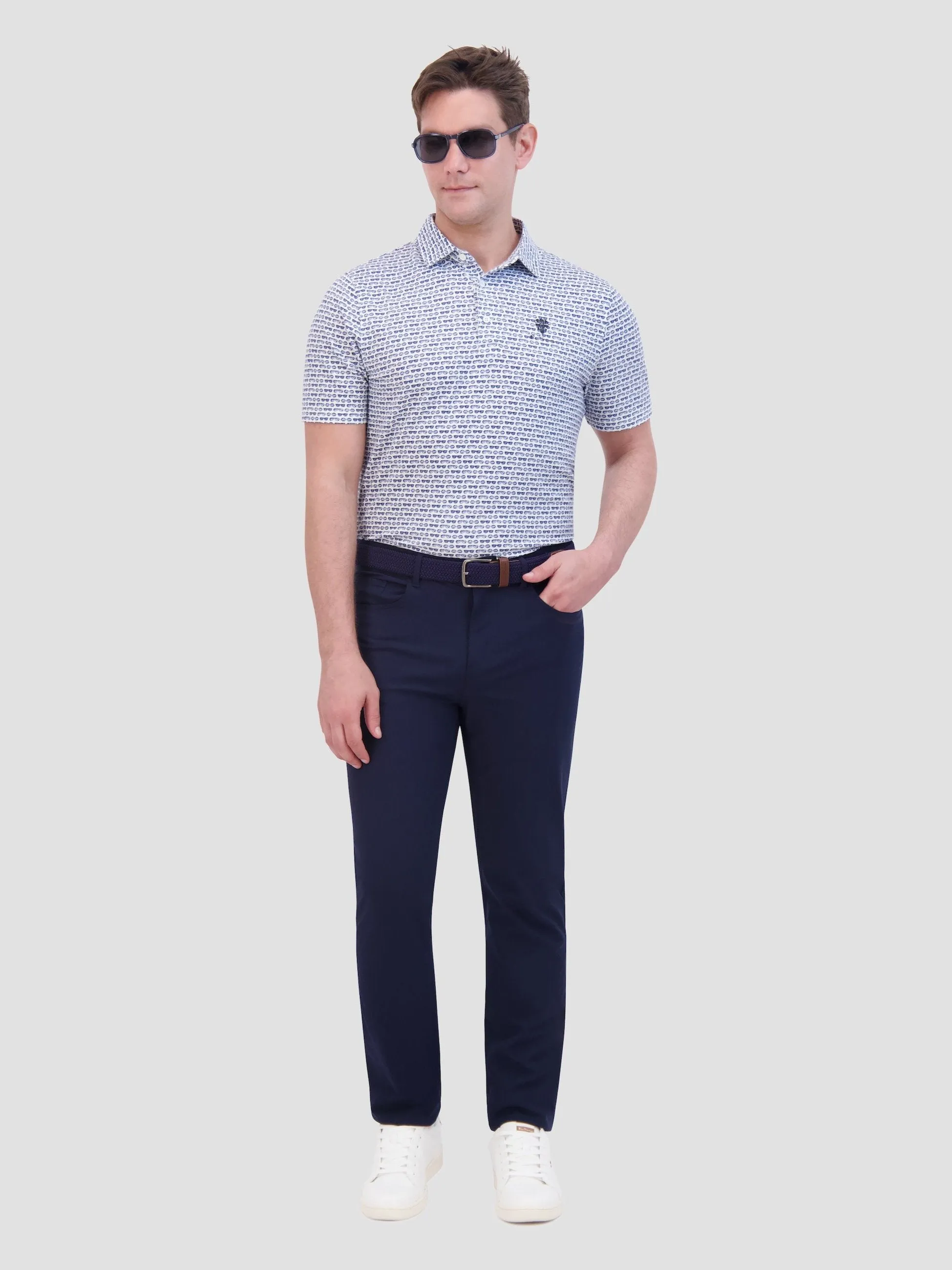 Shades Tech Terry Sports Fit Polo - Light Blue sold by Ben Sherman product image thumbnail 2