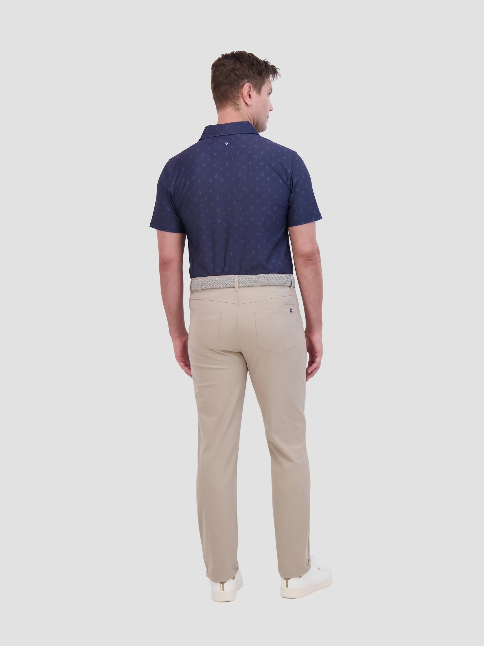 Stipple Dash Tech Jersey Sports Fit Polo - Navy sold by Ben Sherman product image thumbnail 4