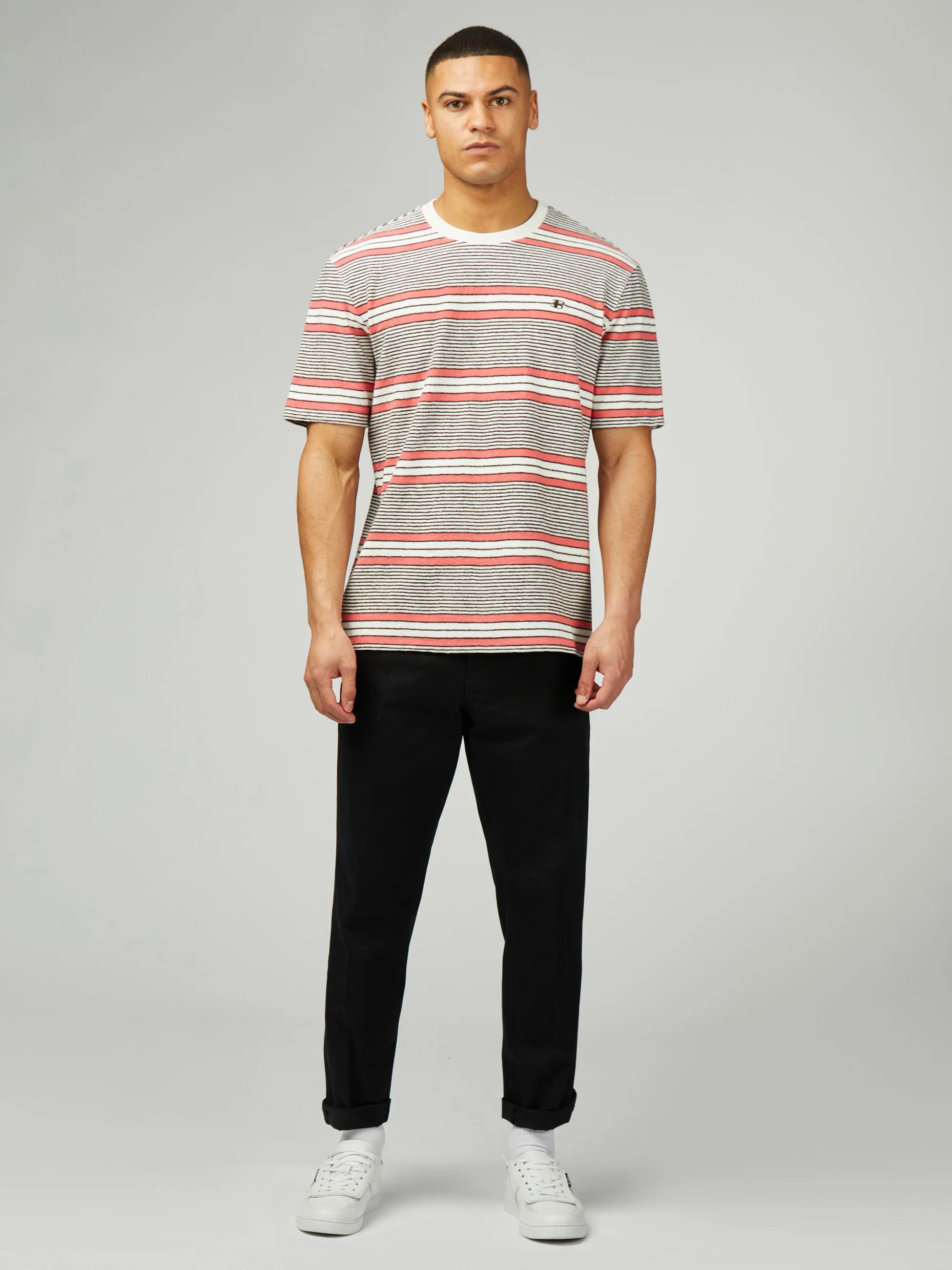 B By Ben Sherman Stripe Tee - Snow White sold by Ben Sherman product image thumbnail 2