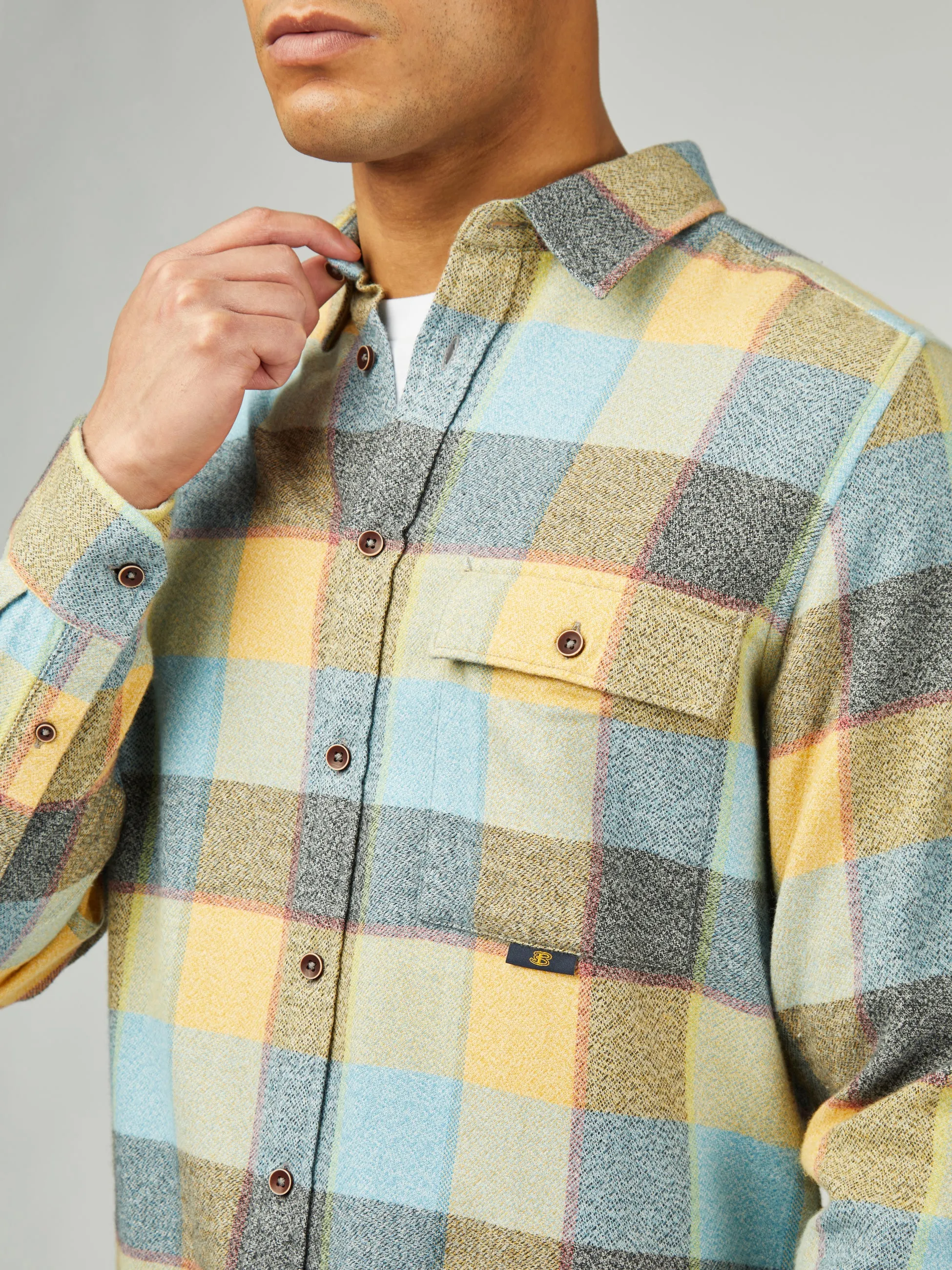 B By Ben Sherman Diffused Pop Check - Yellow sold by Ben Sherman product image thumbnail 4