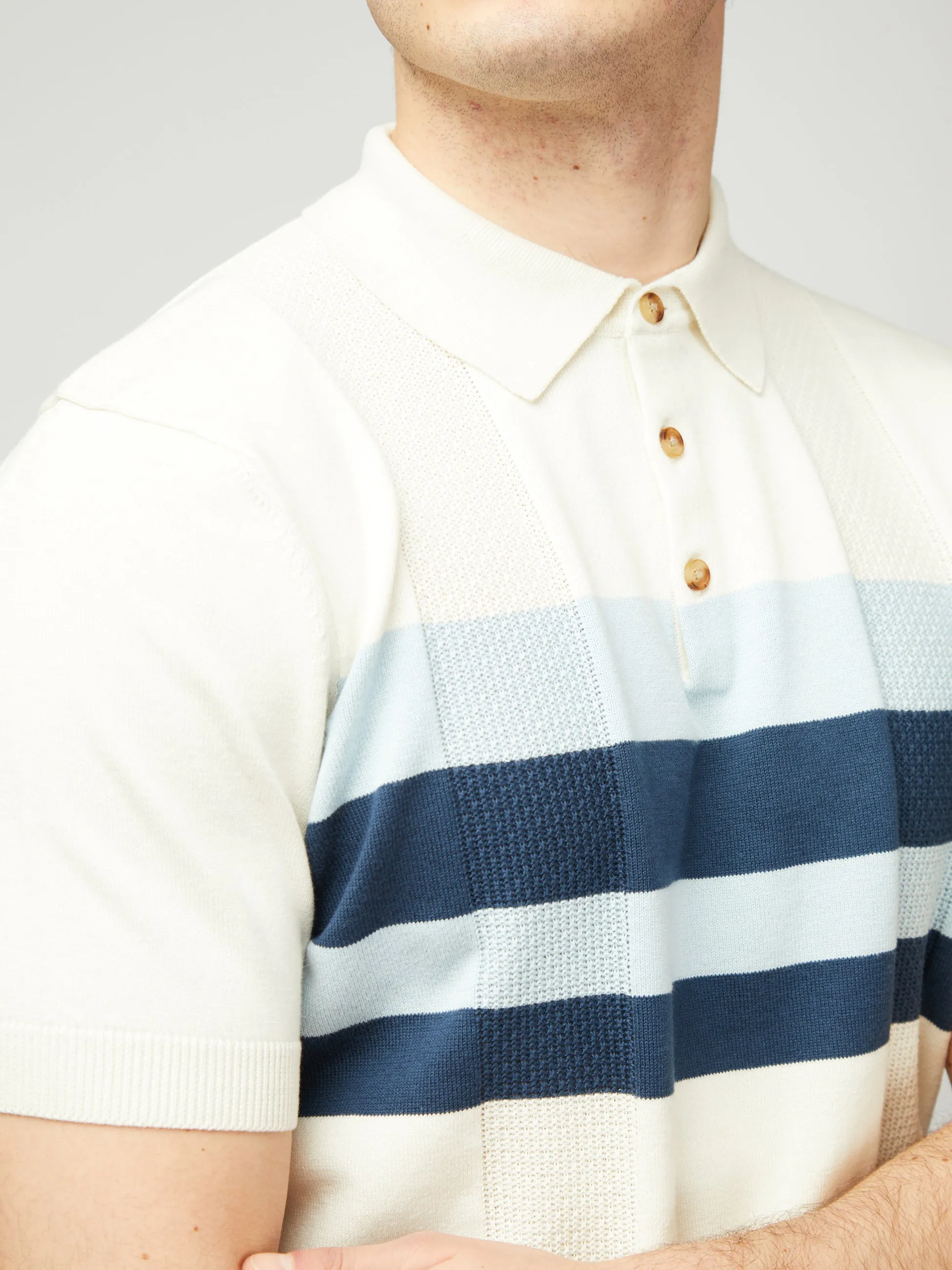 Chest Stripe Polo - Ivory sold by Ben Sherman product image thumbnail 4