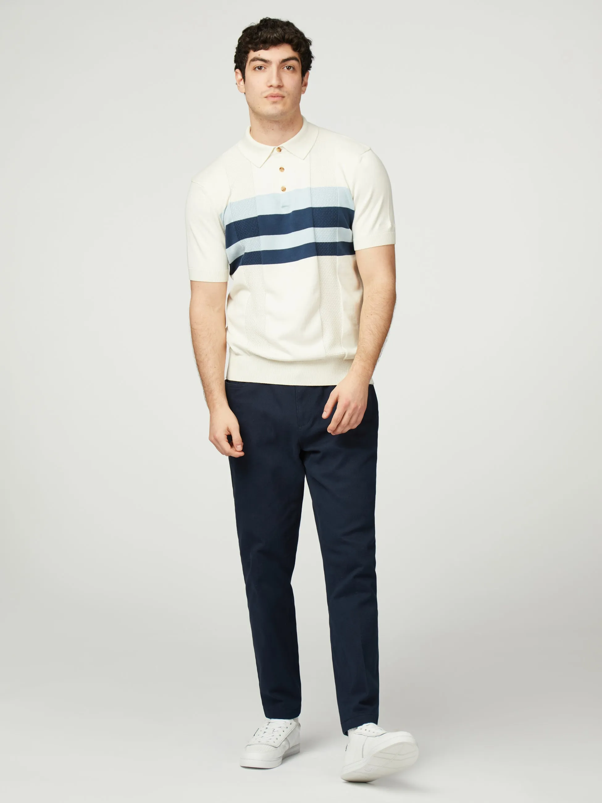 Chest Stripe Polo - Ivory sold by Ben Sherman product image thumbnail 2