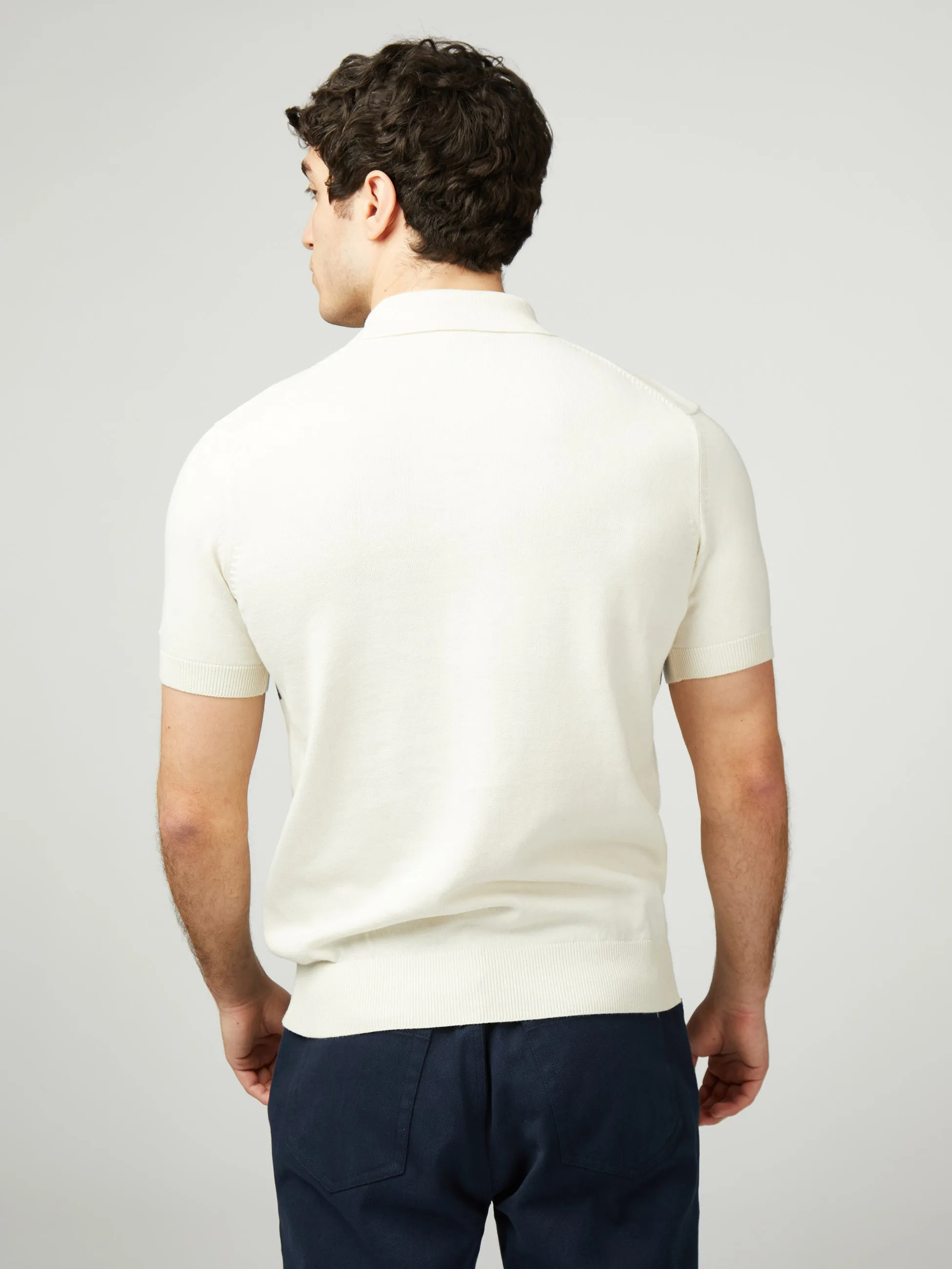 Chest Stripe Polo - Ivory sold by Ben Sherman product image thumbnail 3