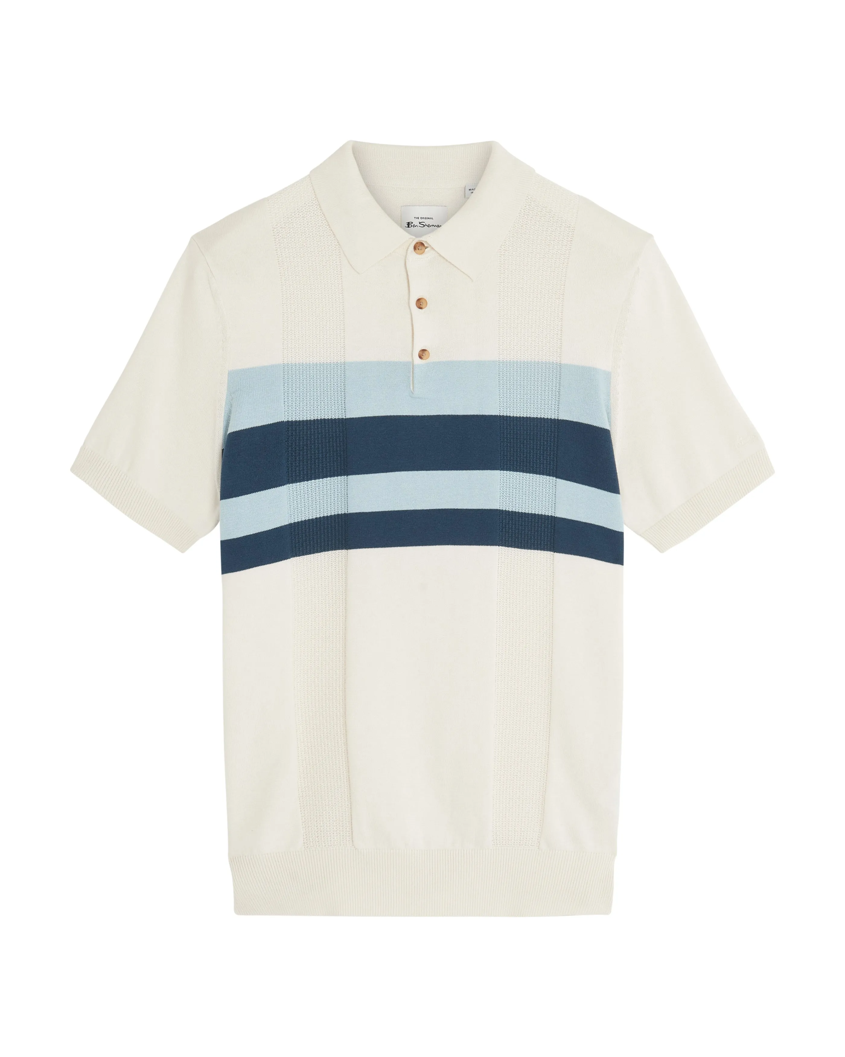 Chest Stripe Polo - Ivory sold by Ben Sherman product image thumbnail 5