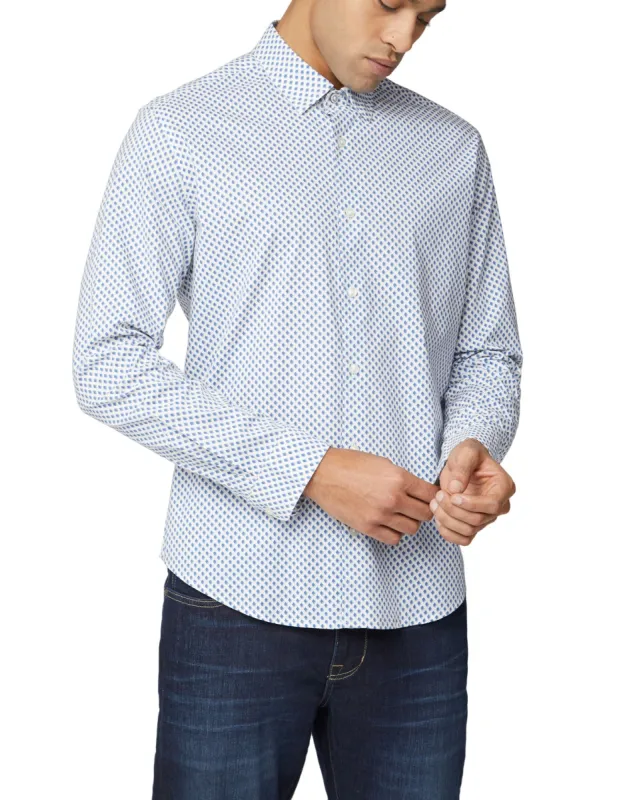 Long-Sleeve One Print Shirt - Blue sold by Ben Sherman