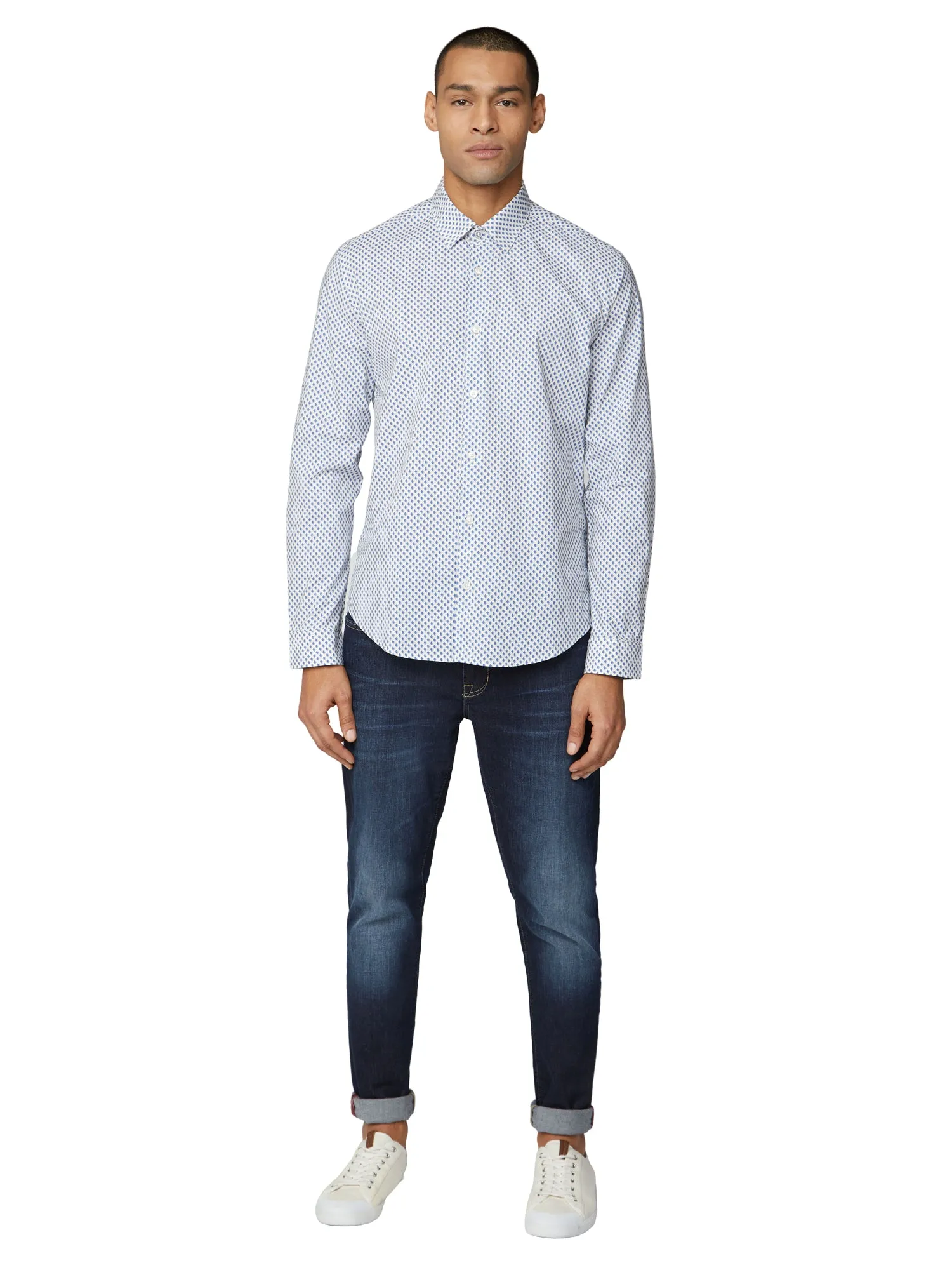 Long-Sleeve One Print Shirt - Blue sold by Ben Sherman product image thumbnail 4