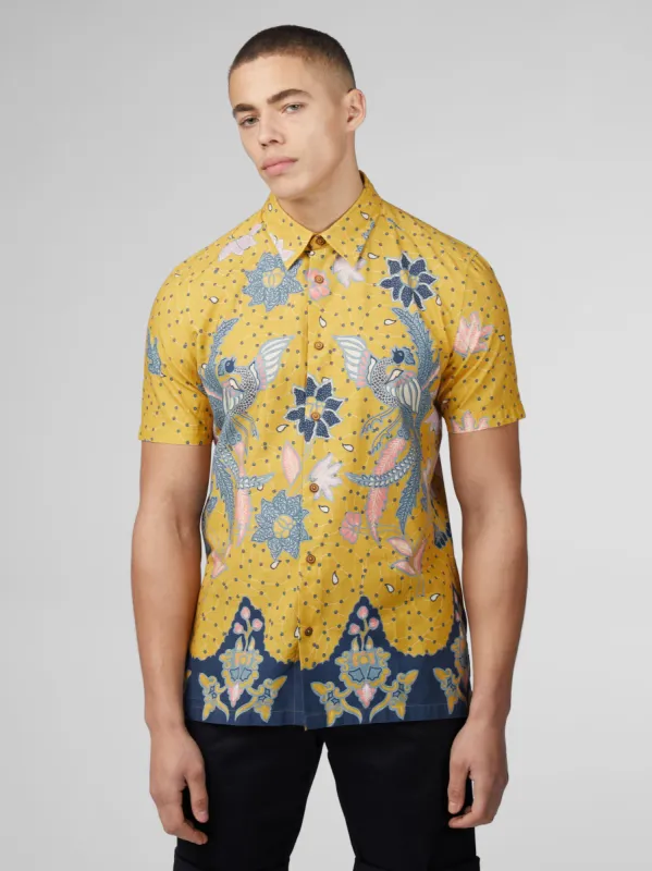 Signature Abstract Botanical Print - Sunflower sold by Ben Sherman