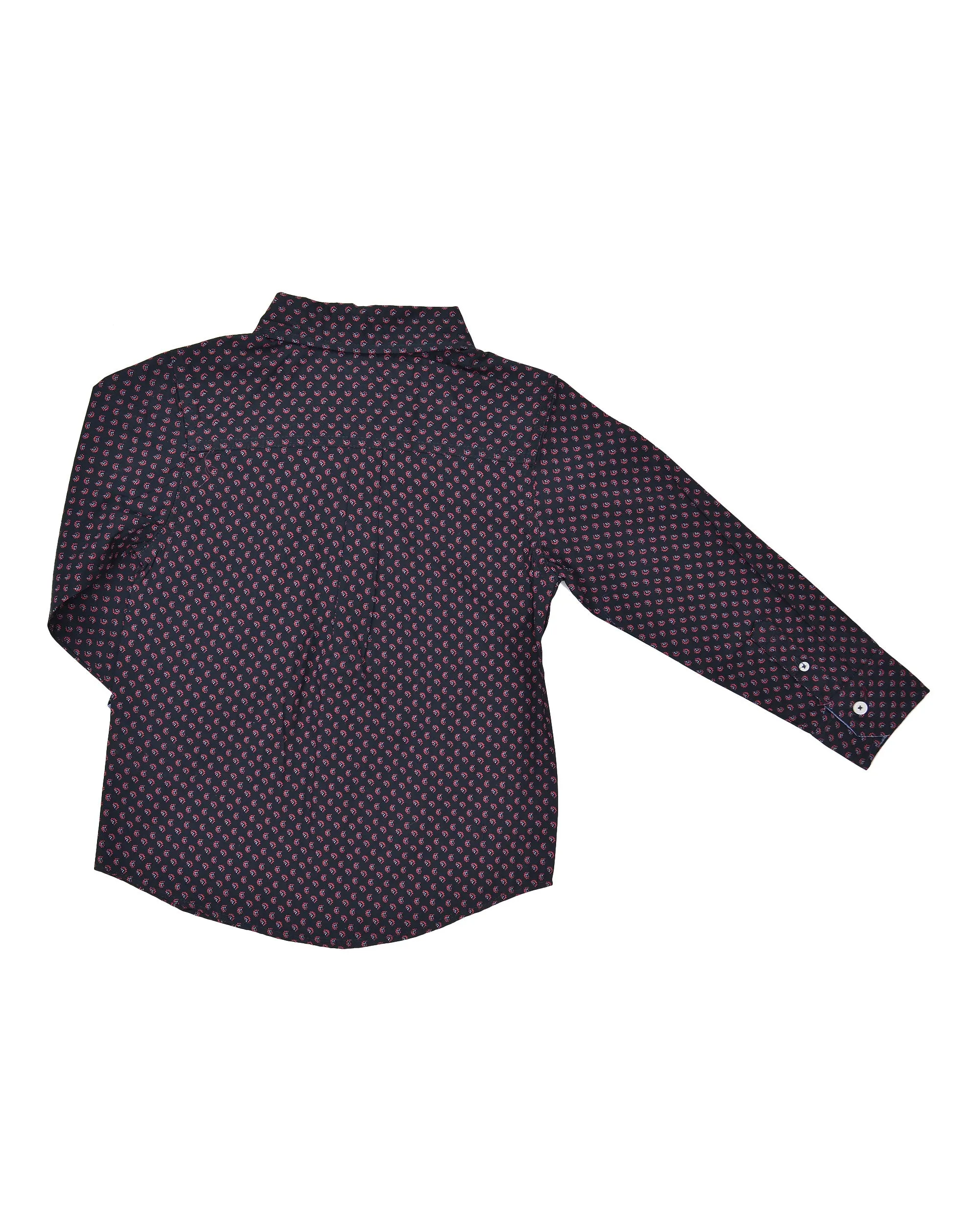 Boys' Black with Red Printed Button-Down Shirt (Sizes 4-7) sold by Ben Sherman product image thumbnail 3