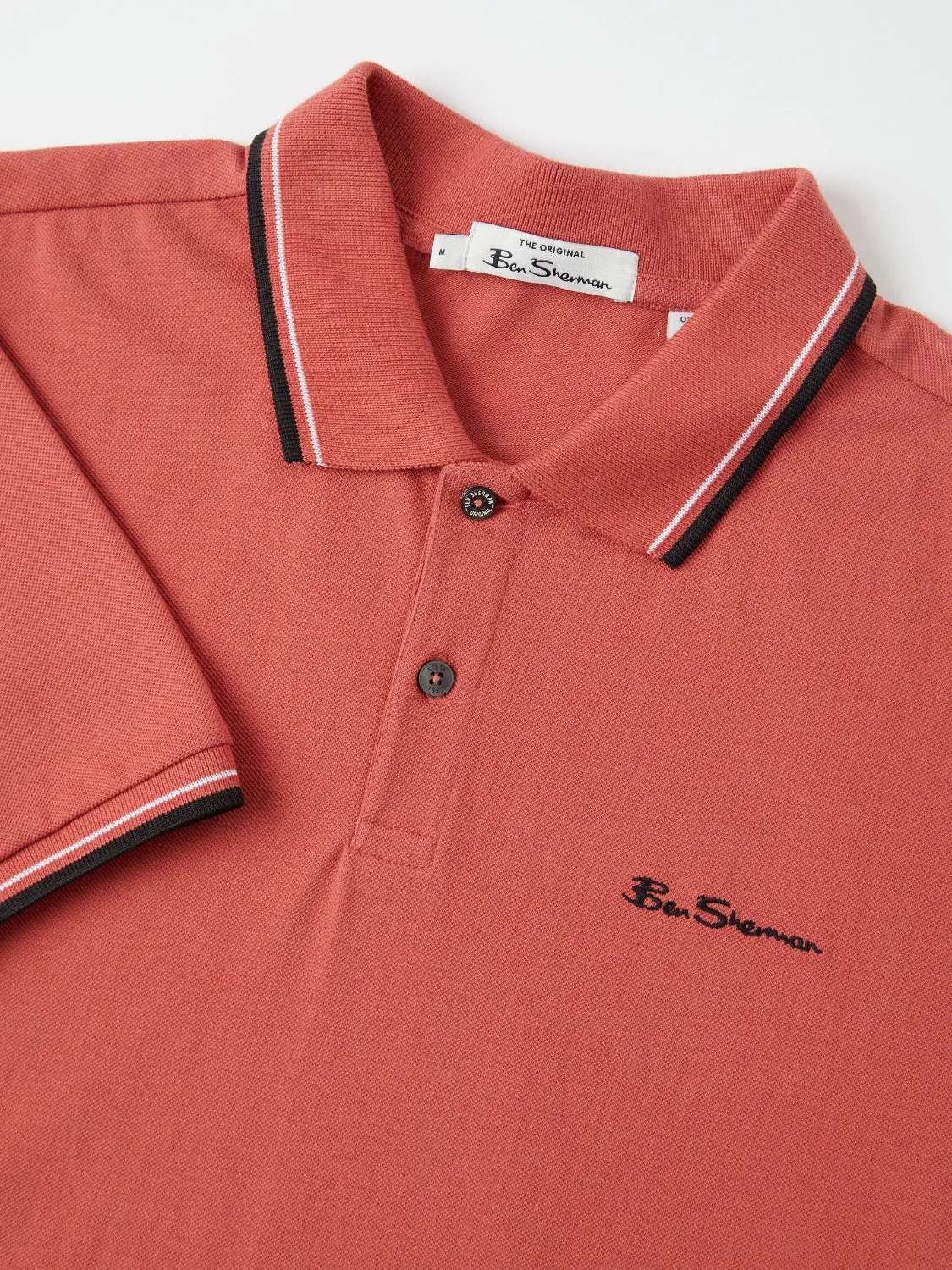 Signature Organic Cotton Polo - Raspberry sold by Ben Sherman product image thumbnail 2