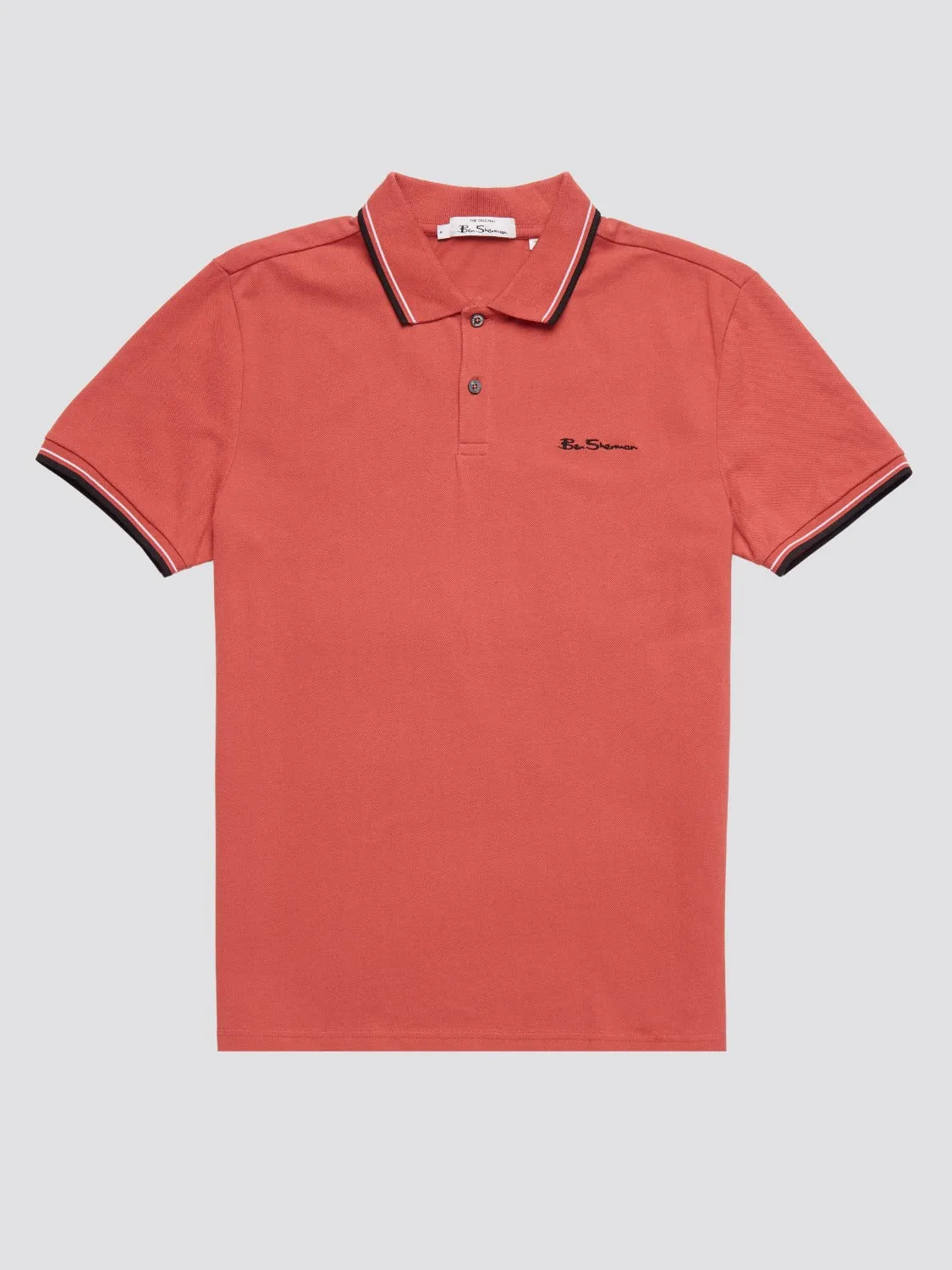 Signature Organic Cotton Polo - Raspberry sold by Ben Sherman product image thumbnail 5
