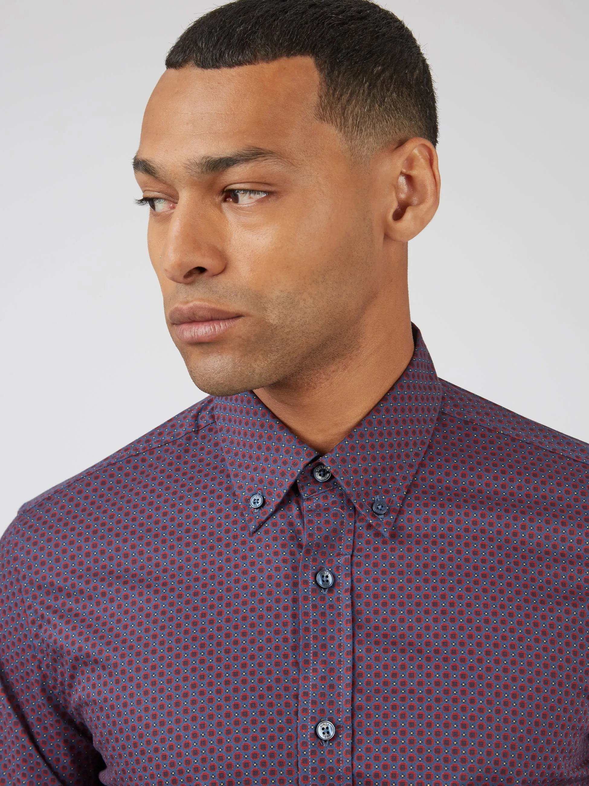 Slim Fit Geo Print Long-Sleeve Shirt sold by Ben Sherman product image thumbnail 2