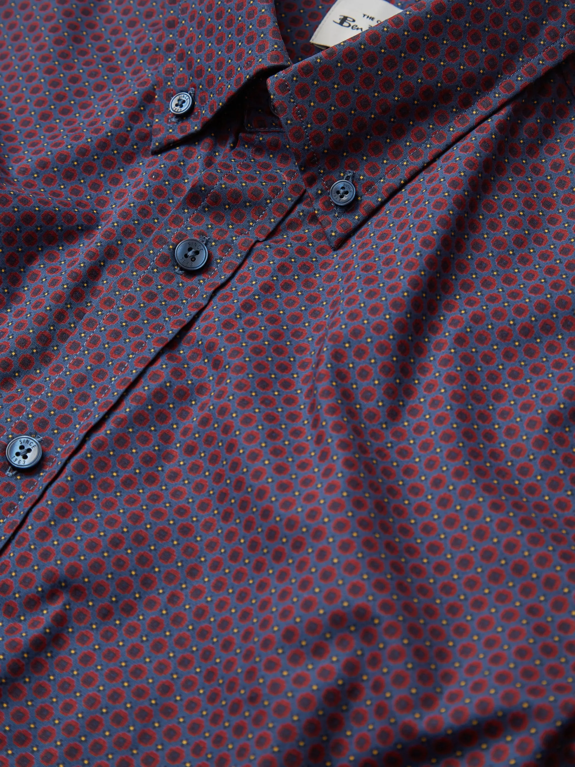 Slim Fit Geo Print Long-Sleeve Shirt sold by Ben Sherman
