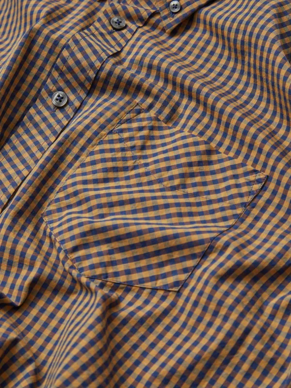 Signature Long-Sleeve Gingham Shirt - Ochre sold by Ben Sherman