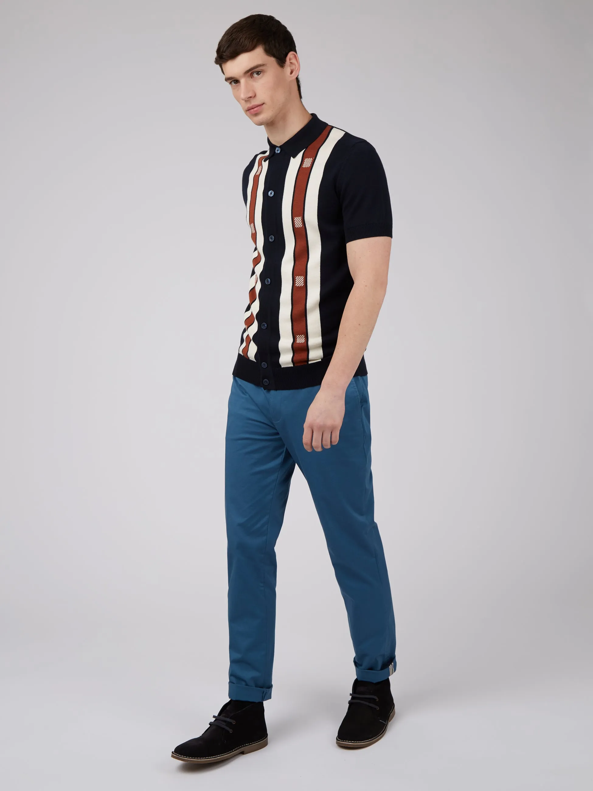 Button-Through Mod Knit Polo - Dark Navy sold by Ben Sherman product image thumbnail 2