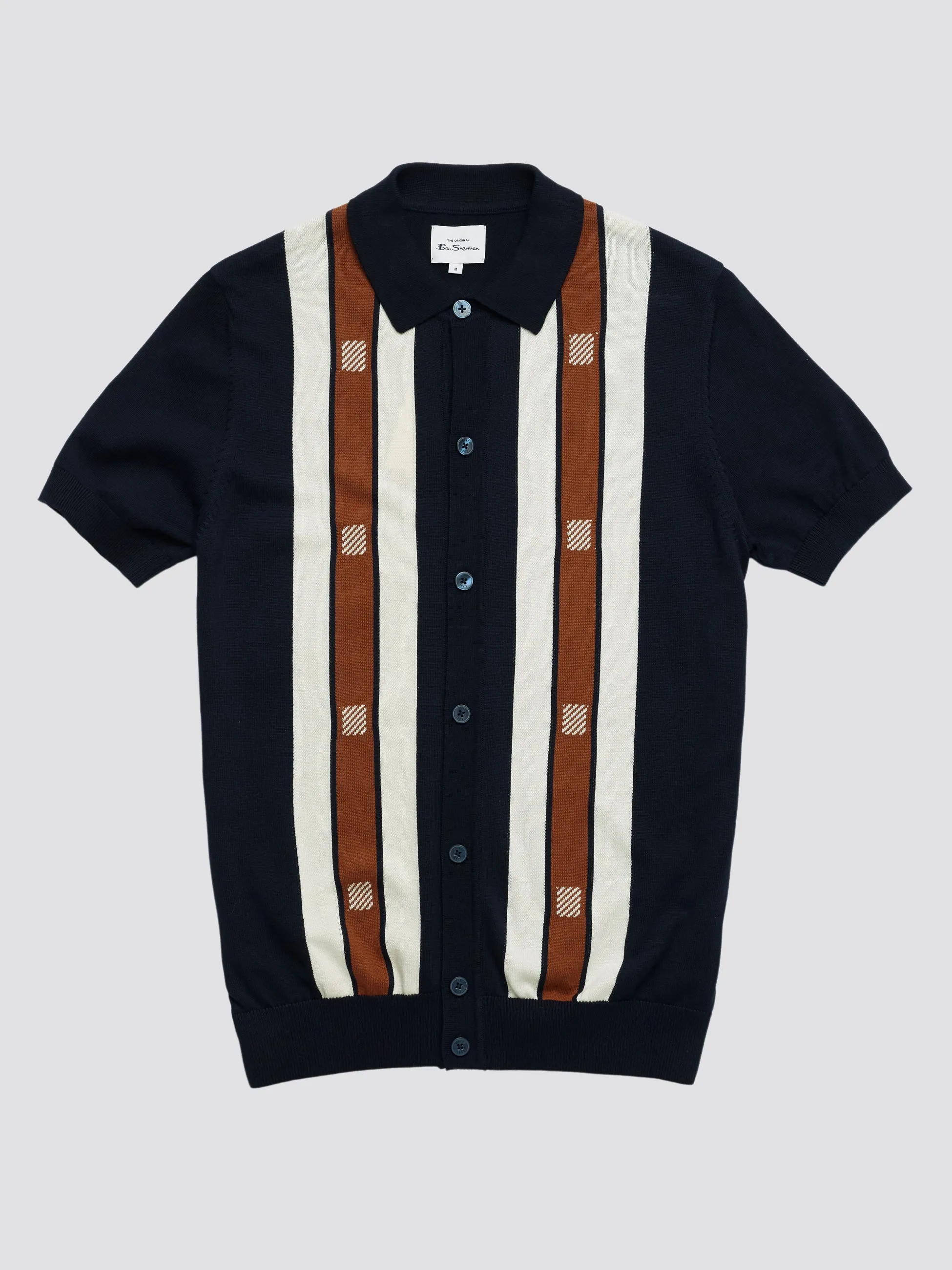 Button-Through Mod Knit Polo - Dark Navy sold by Ben Sherman product image thumbnail 4