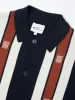Button-Through Mod Knit Polo - Dark Navy sold by Ben Sherman