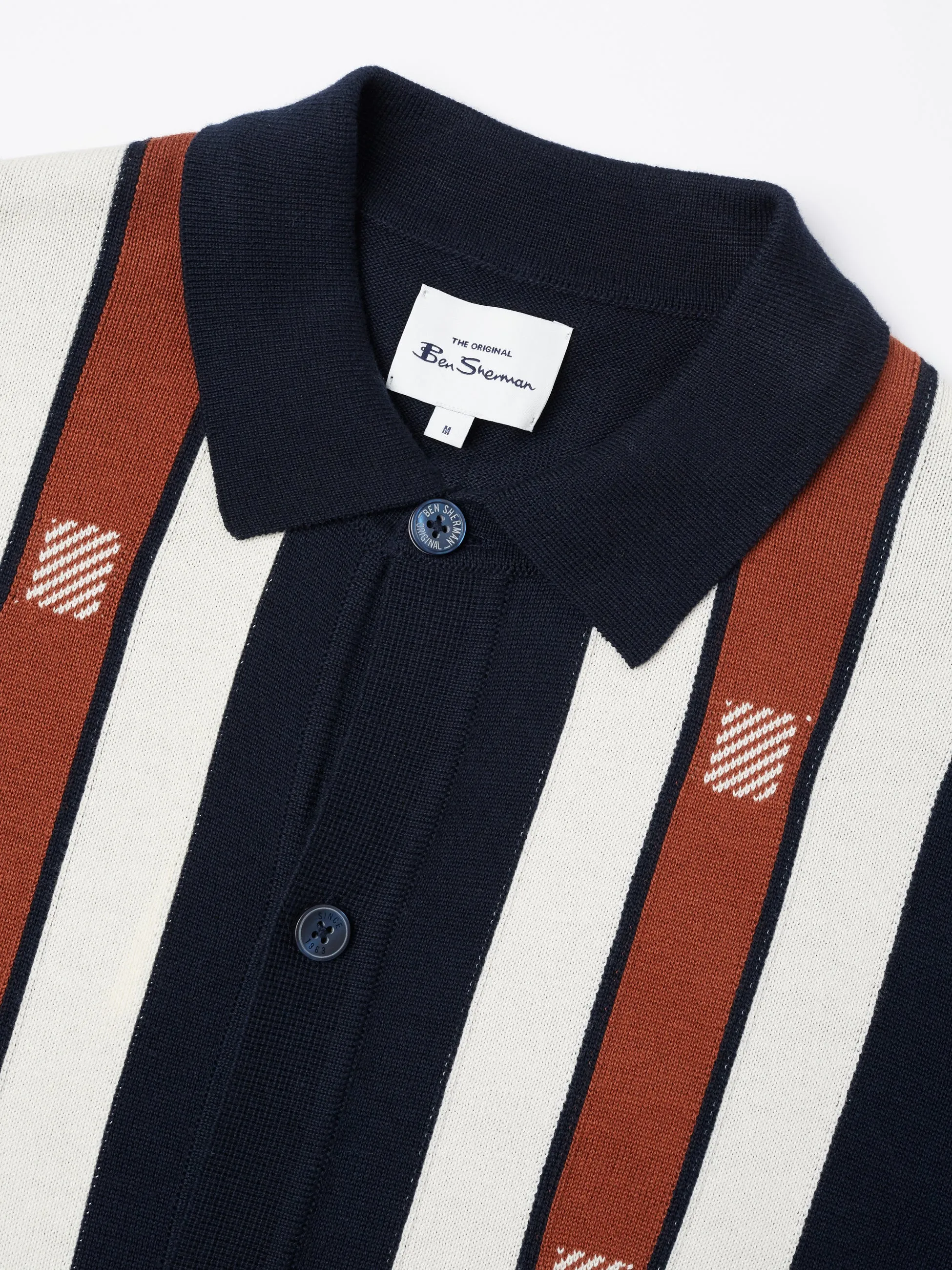 Button-Through Mod Knit Polo - Dark Navy sold by Ben Sherman product image thumbnail 5