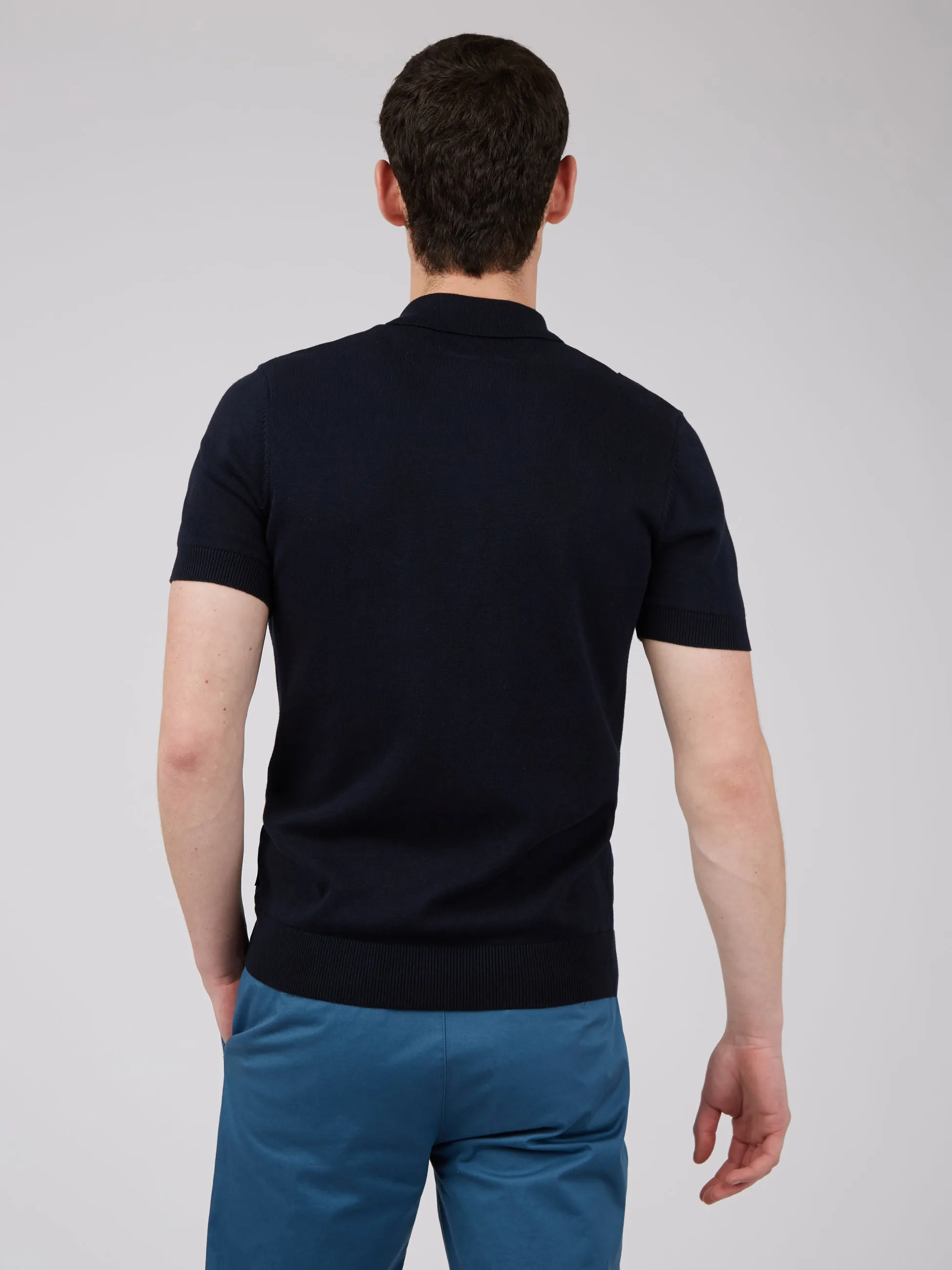 Button-Through Mod Knit Polo - Dark Navy sold by Ben Sherman product image thumbnail 3