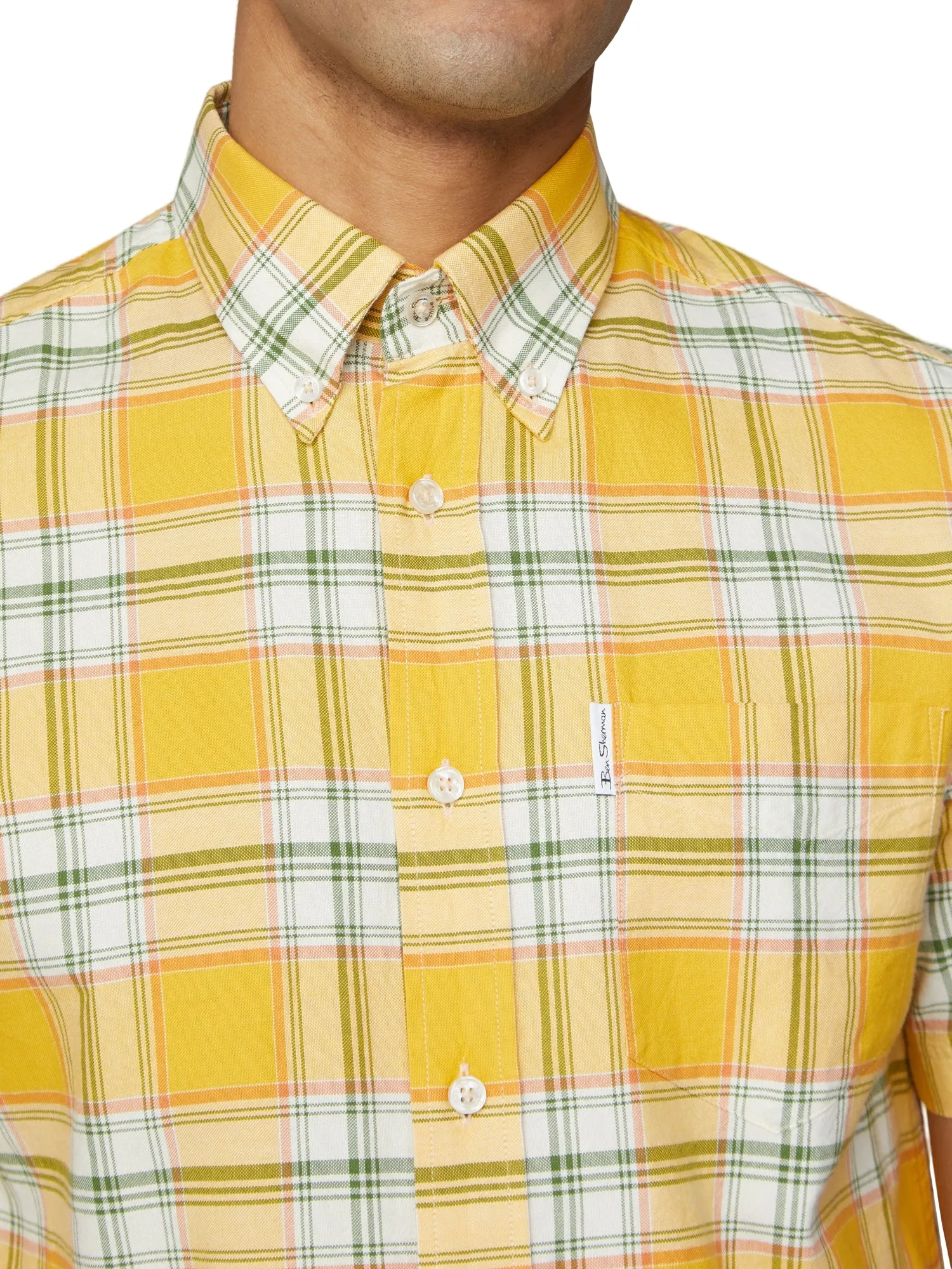 Short-Sleeve Archive Melody Check Shirt - Dijon sold by Ben Sherman product image thumbnail 3