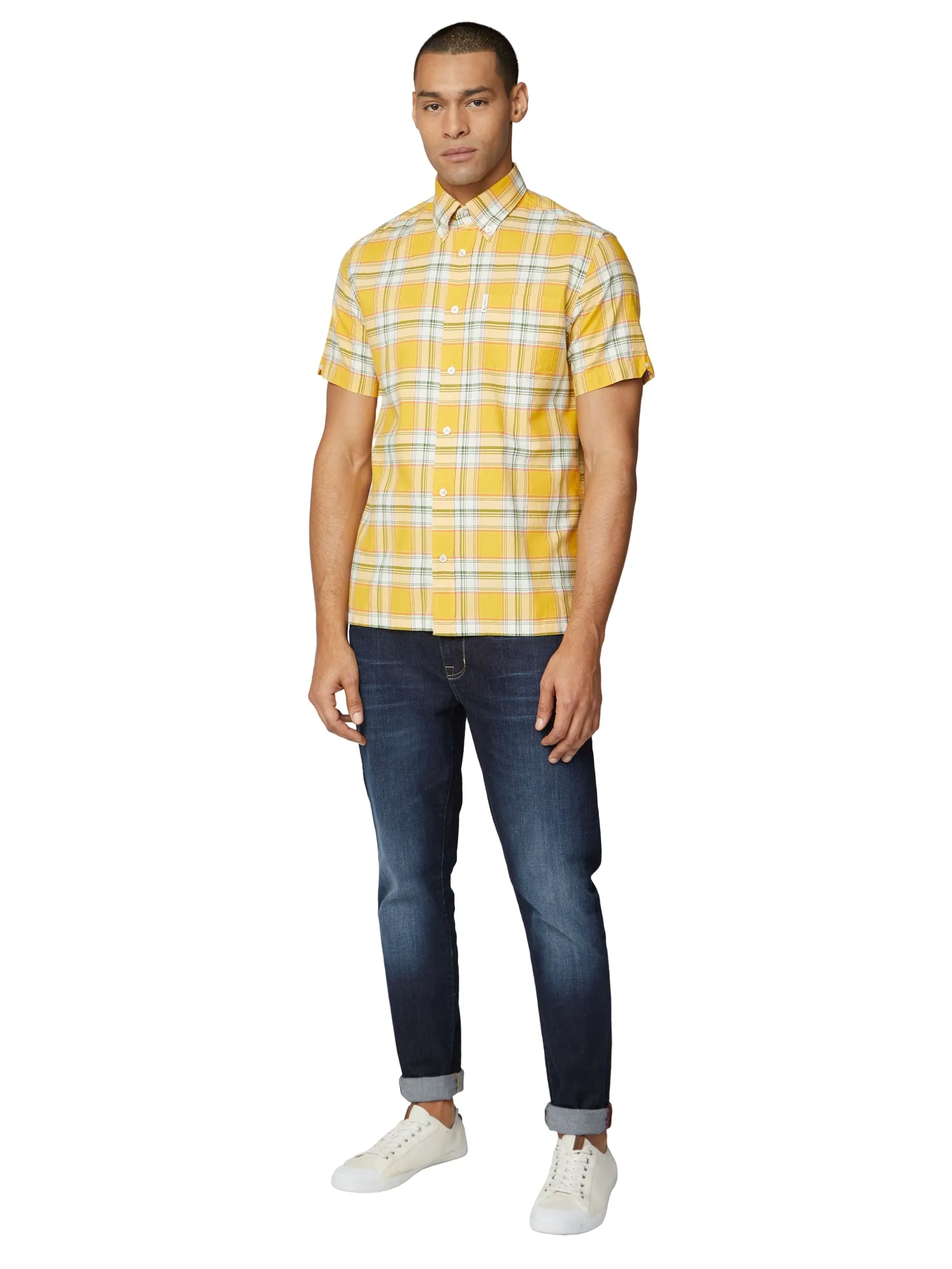Short-Sleeve Archive Melody Check Shirt - Dijon sold by Ben Sherman product image thumbnail 4