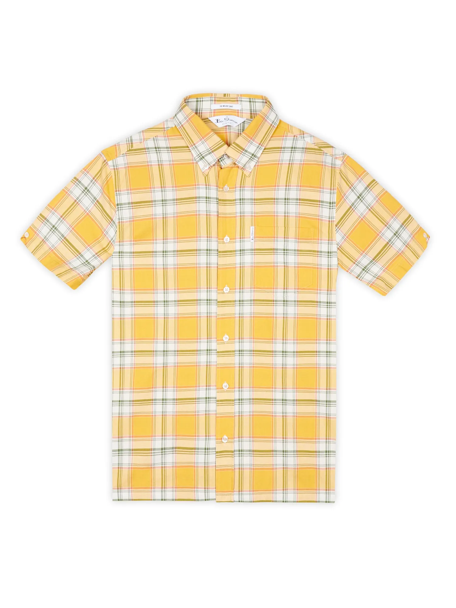 Short-Sleeve Archive Melody Check Shirt - Dijon sold by Ben Sherman product image thumbnail 5