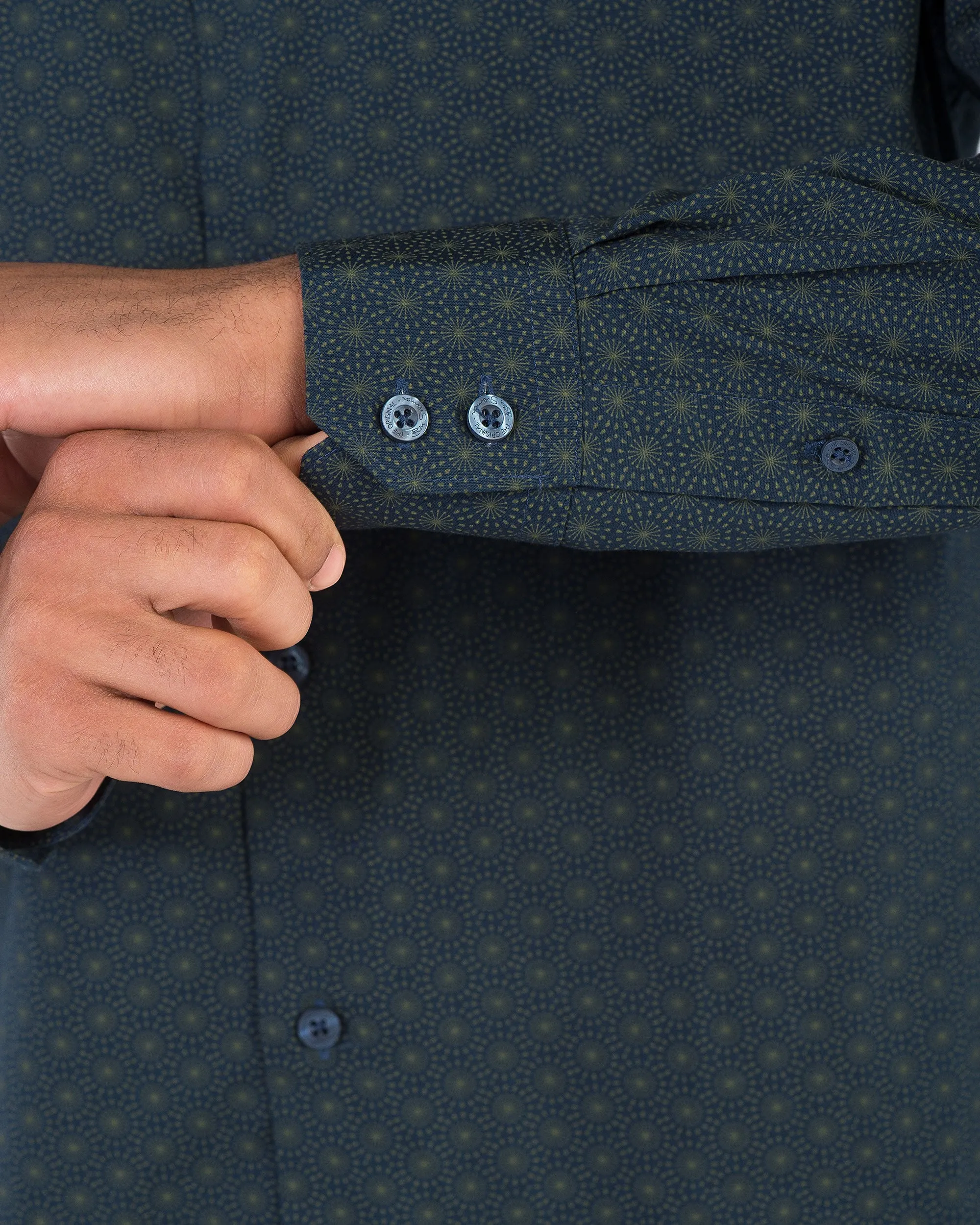 Long-Sleeve Target Floral Print Shirt - Navy sold by Ben Sherman product image thumbnail 5