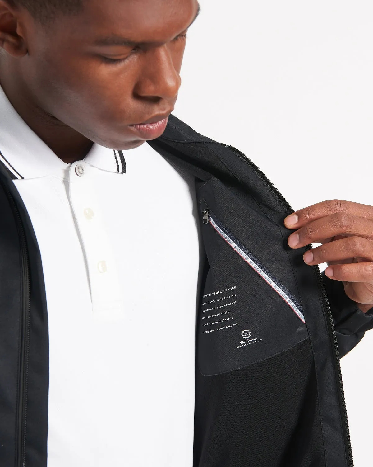 Waterproof Harrington Jacket - Black sold by Ben Sherman product image thumbnail 2