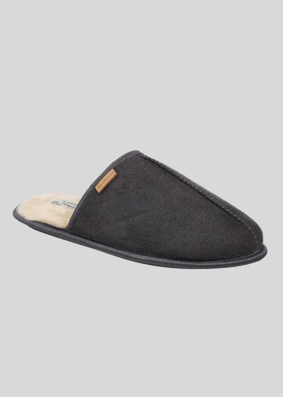 Country Club Men's Mule Slipper - Grey made by Ben Sherman