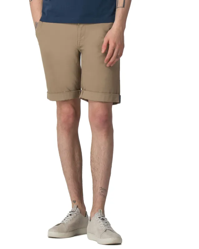 Stretch Slim Chino Short - Stone sold by Ben Sherman