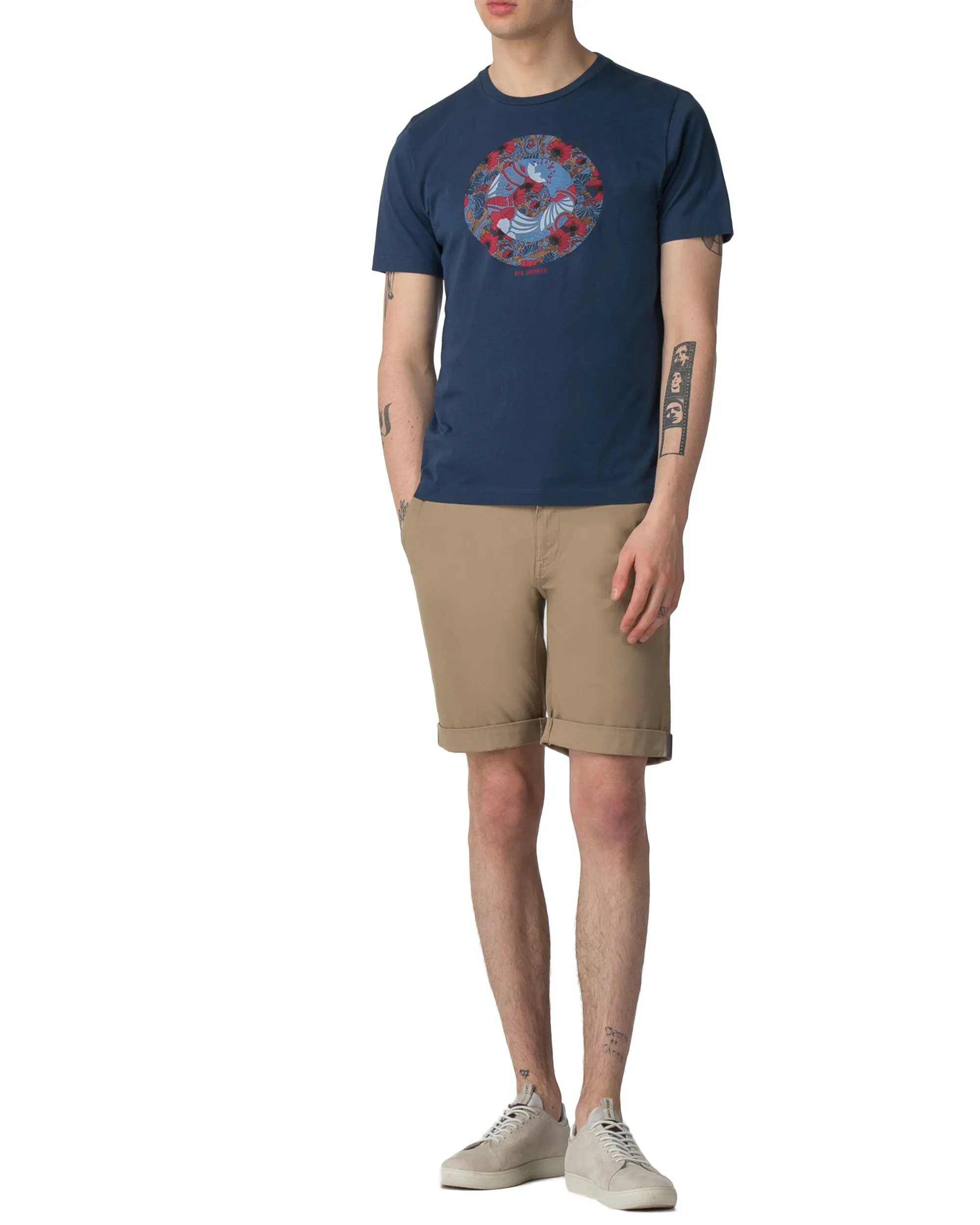 Stretch Slim Chino Short - Stone sold by Ben Sherman product image thumbnail 4