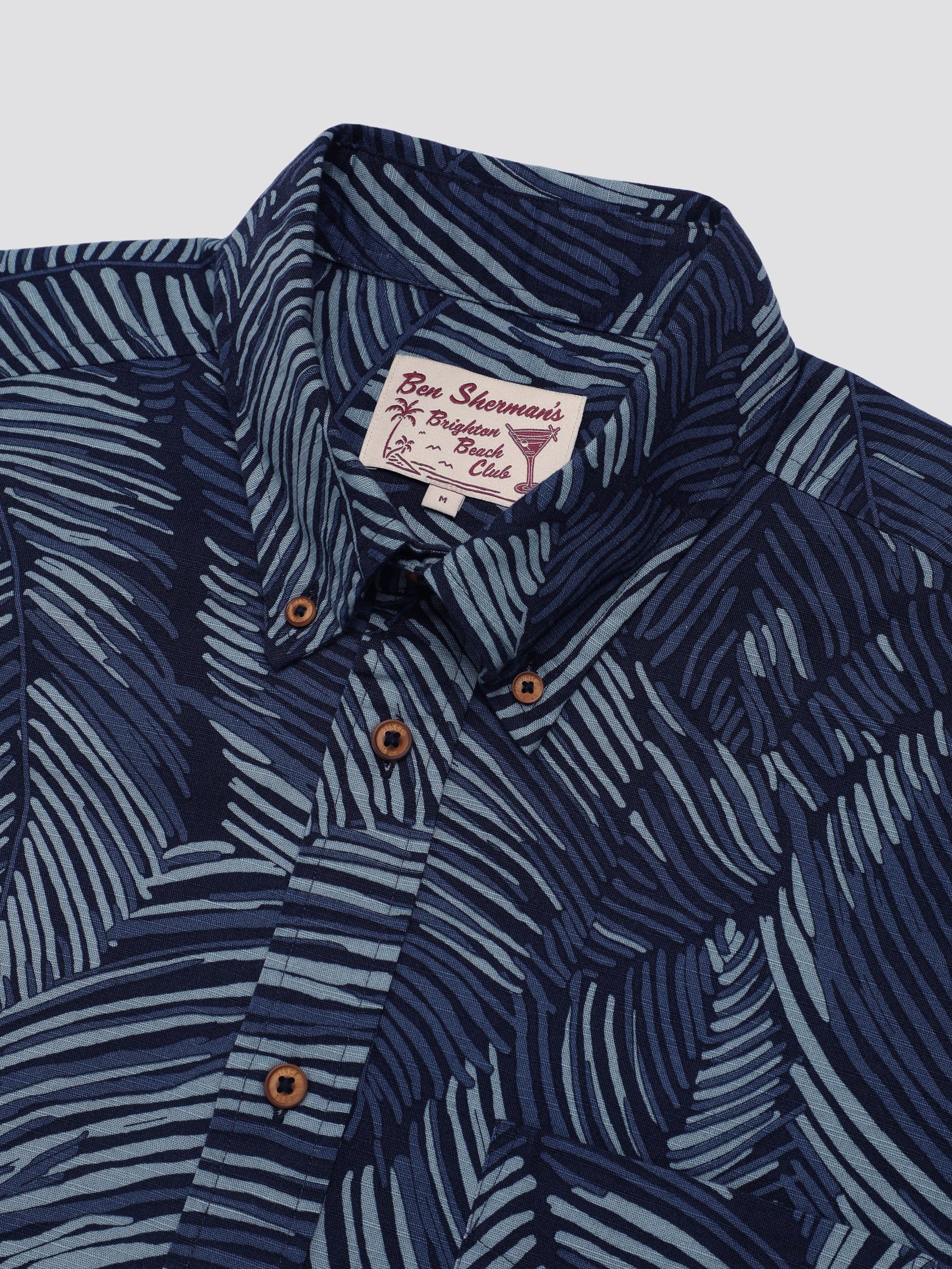 B by Ben Sherman Abstract Leaf Print - Blue Denim sold by Ben Sherman product image thumbnail 5