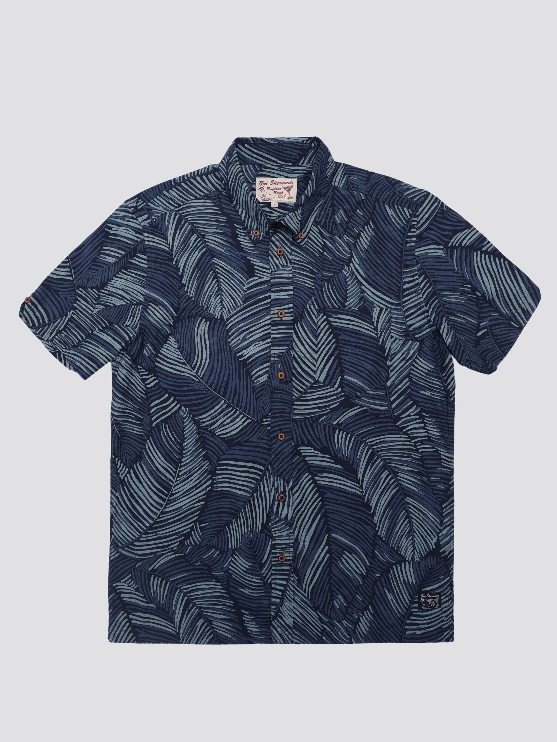 B by Ben Sherman Abstract Leaf Print - Blue Denim sold by Ben Sherman product image thumbnail 4