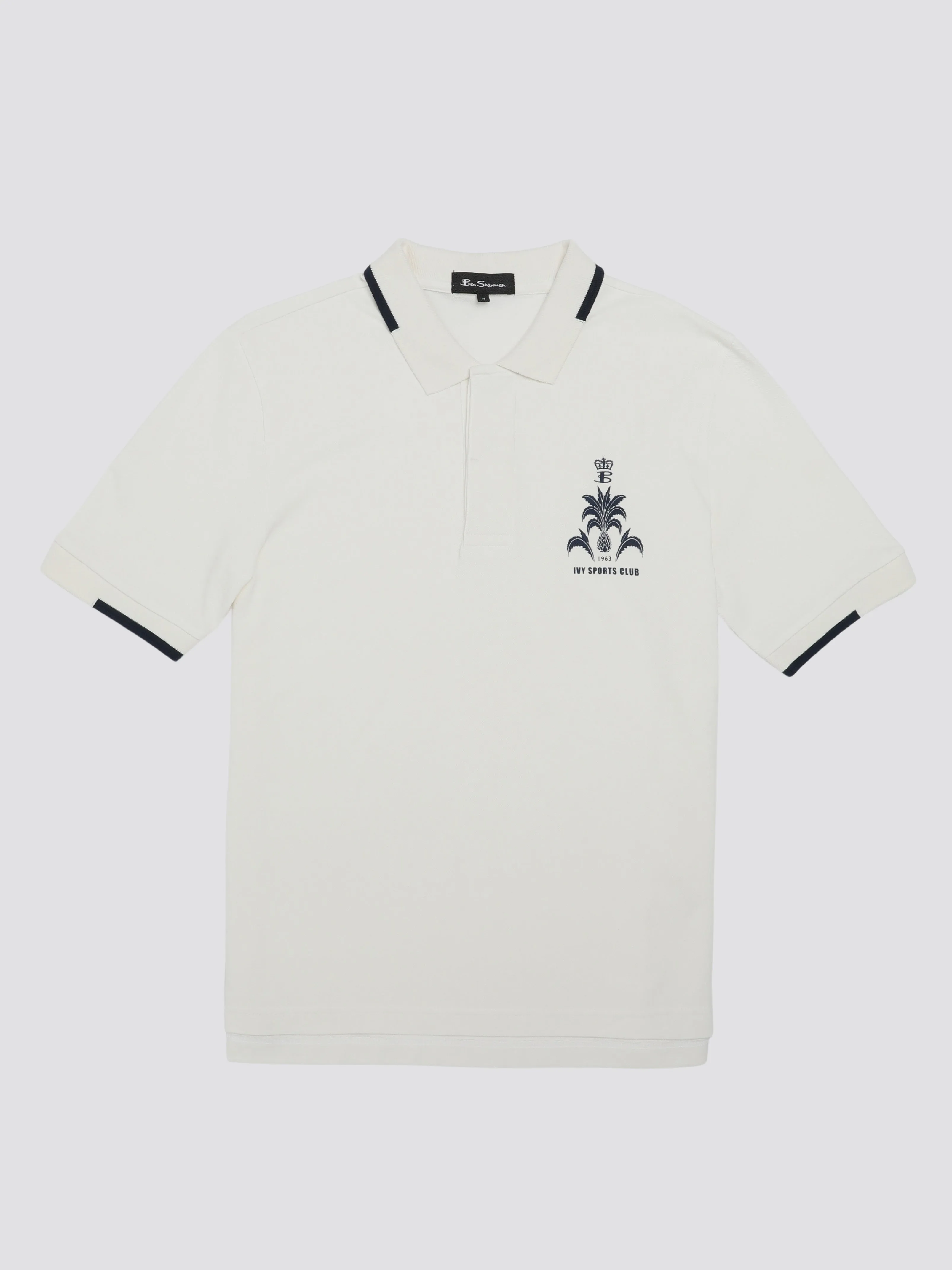 B by Ben Sherman Sports Club Embroidered Polo - Snow White sold by Ben Sherman product image thumbnail 4