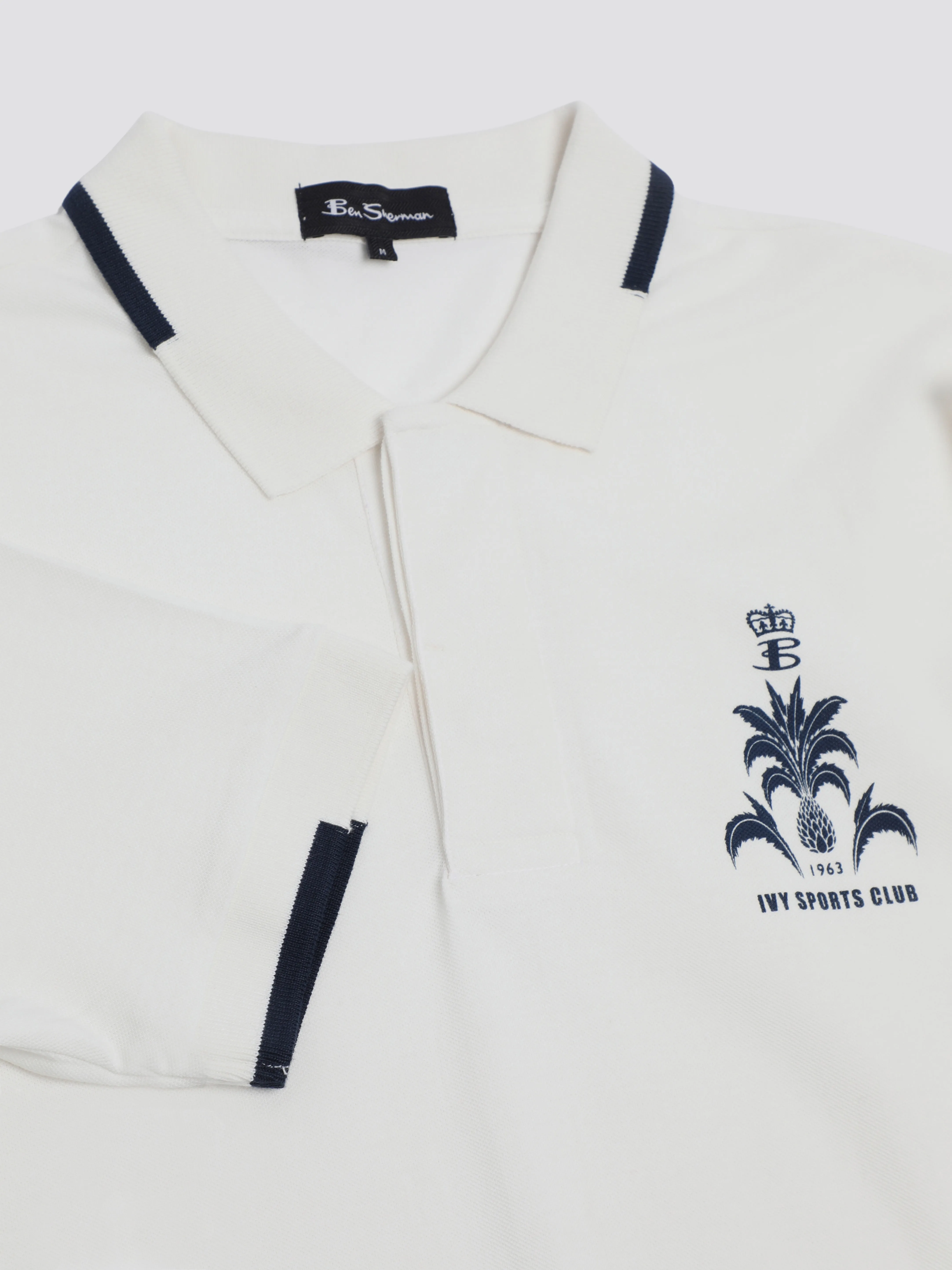 B by Ben Sherman Sports Club Embroidered Polo - Snow White sold by Ben Sherman product image thumbnail 5
