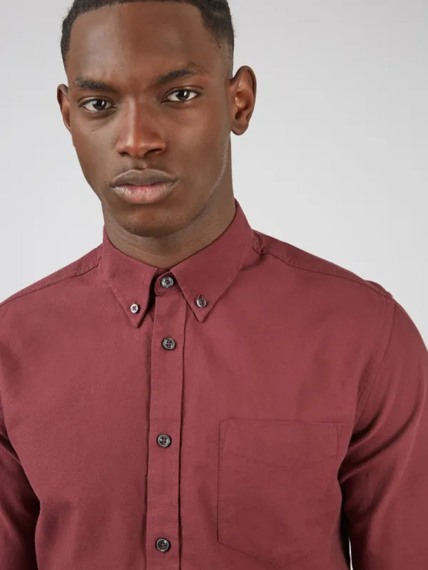 Signature Organic Oxford Shirt - Wine sold by Ben Sherman