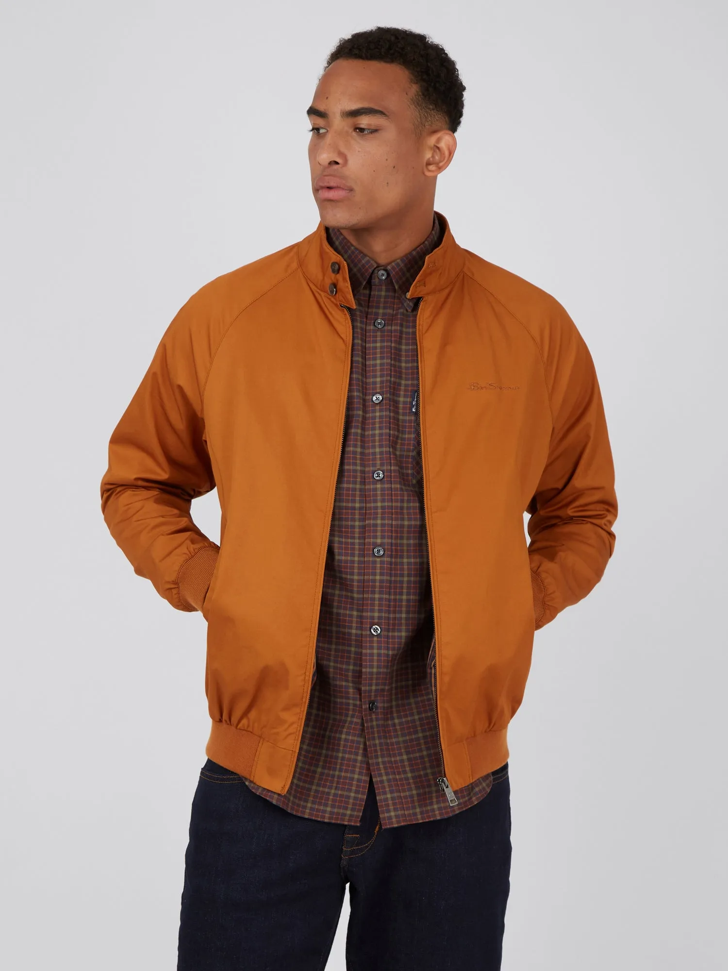 Signature Harrington Jacket - Gold Metal sold by Ben Sherman
